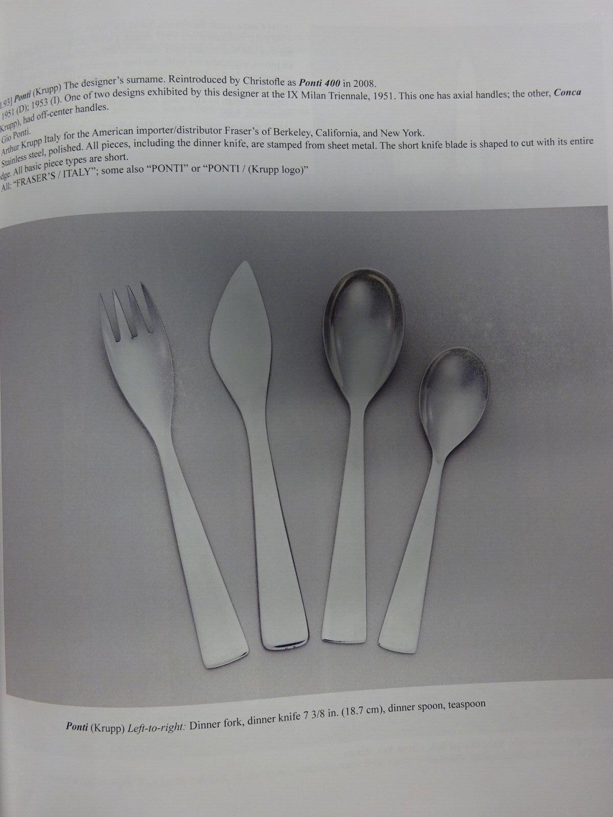 Ponti by Arthur Krupp Stainless Steel Flatware set 36 pcs Modern IN BOOK Modern In Excellent Condition For Sale In Big Bend, WI
