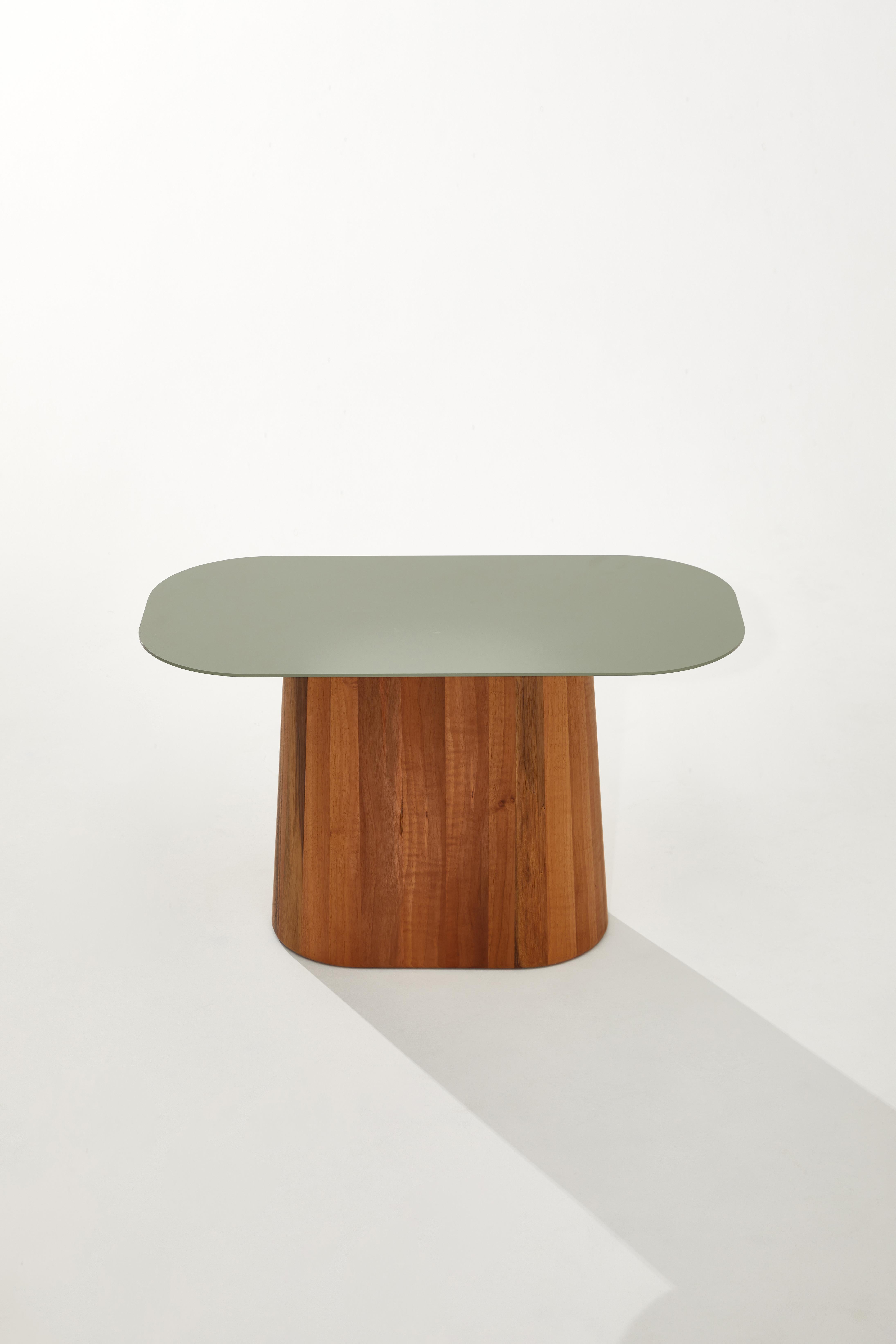 Other Ponti Coffee Table in Natural Walnut Wood And Steel by Heilig Objects For Sale