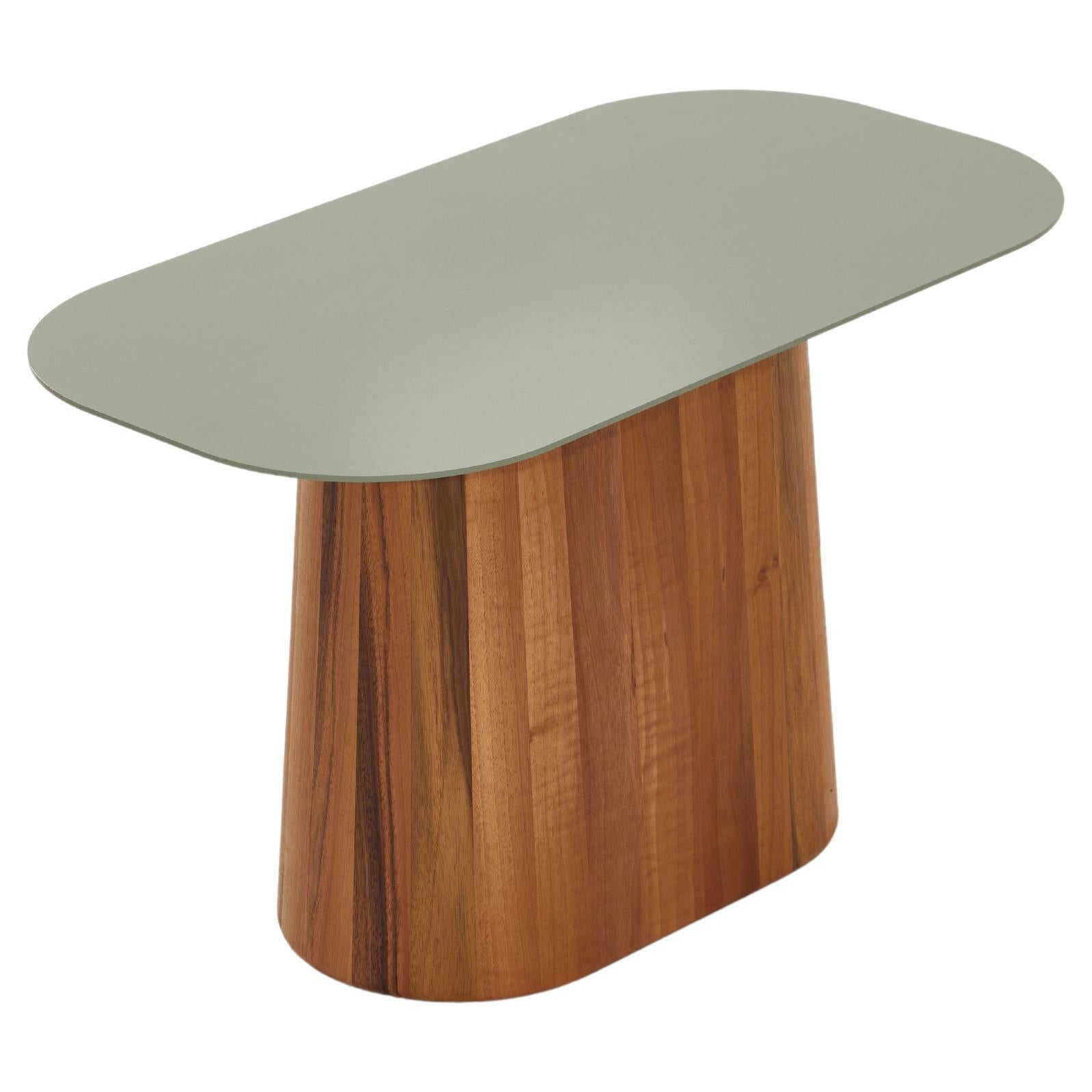 Ponti Coffee Table in Natural Walnut Wood And Steel by Heilig Objects For Sale