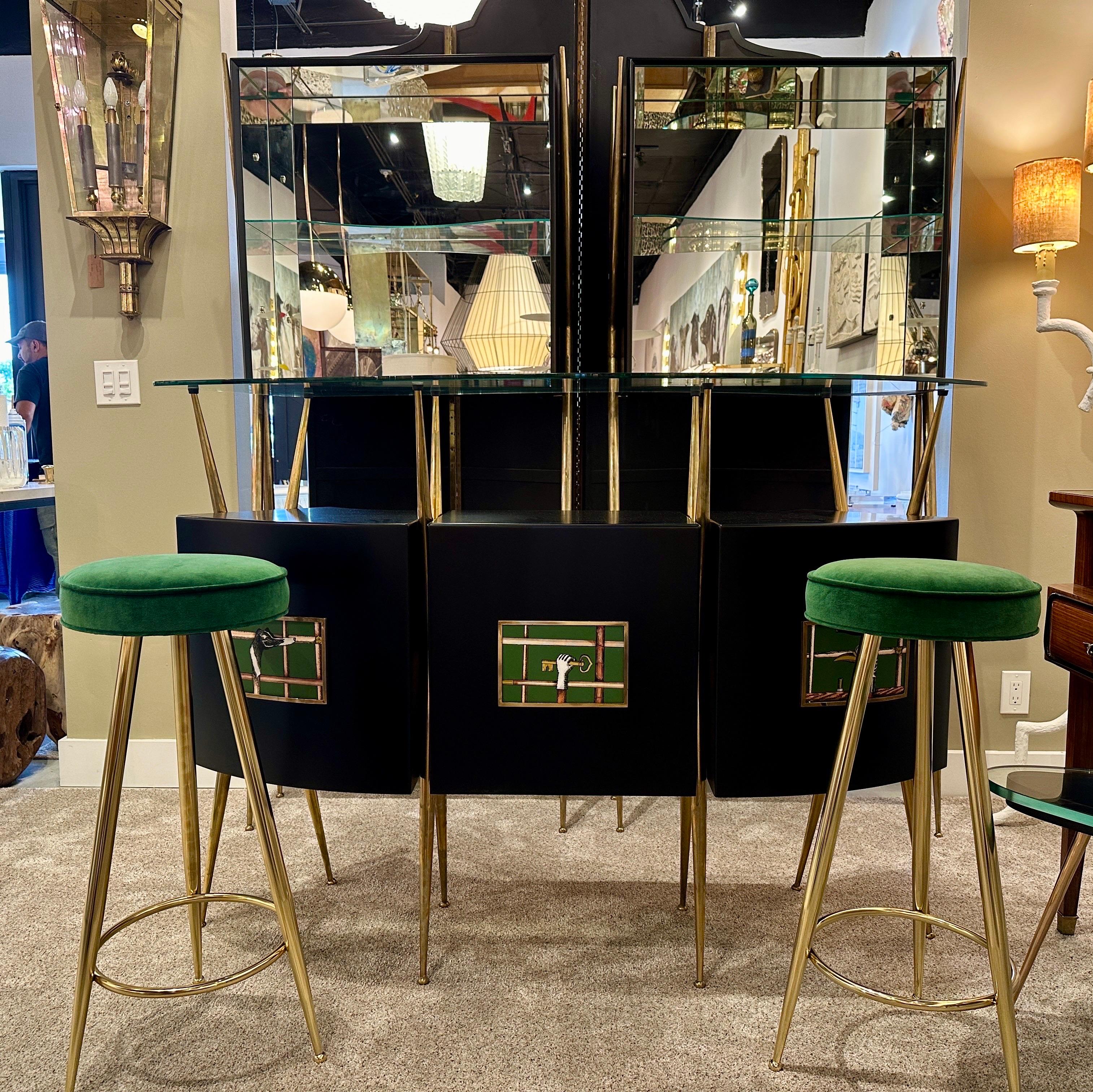Ponti Style Five-Piece Italian Mid-Century Bar Set 6