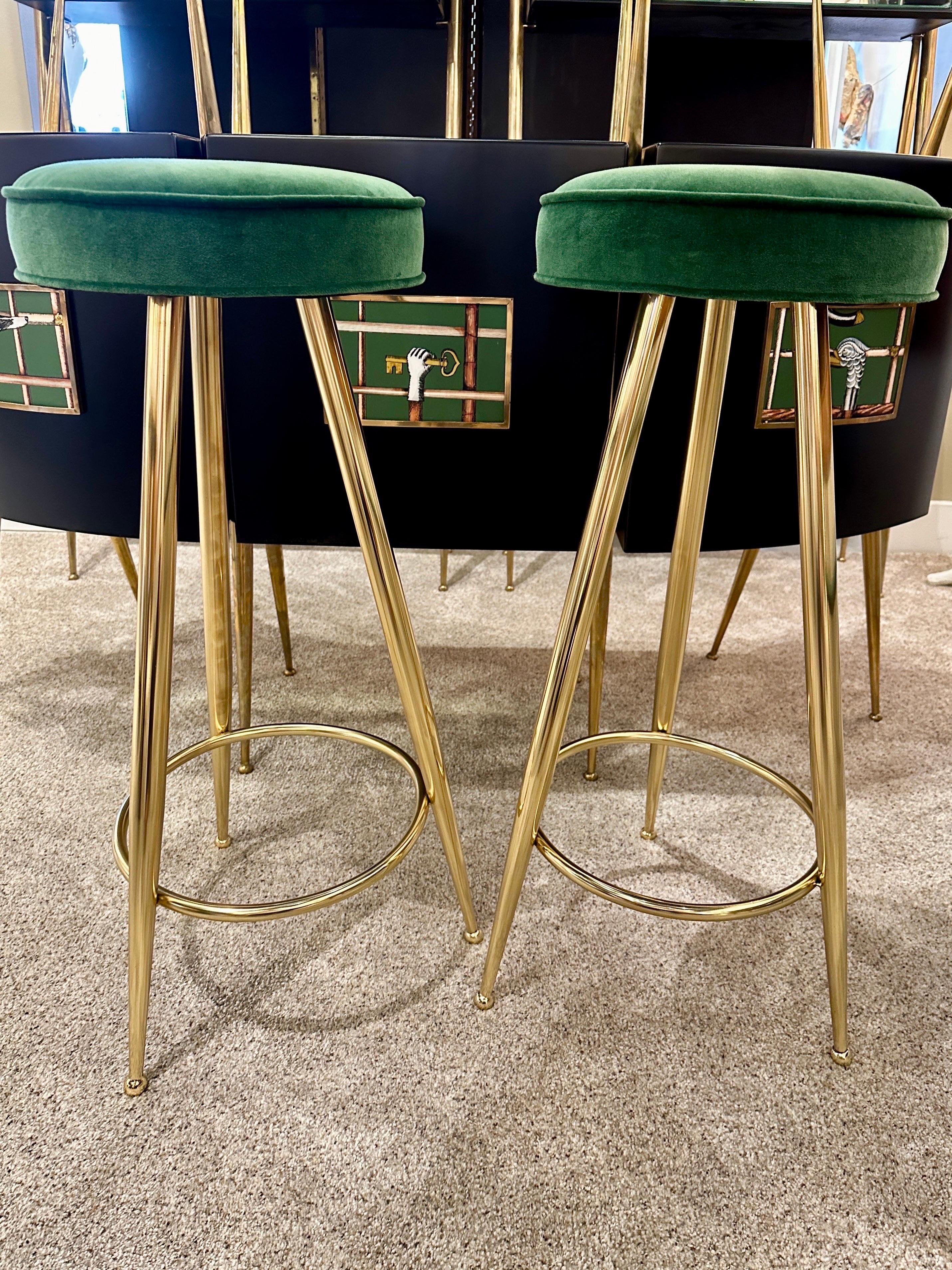 Ponti Style Five-Piece Italian Mid-Century Bar Set 8