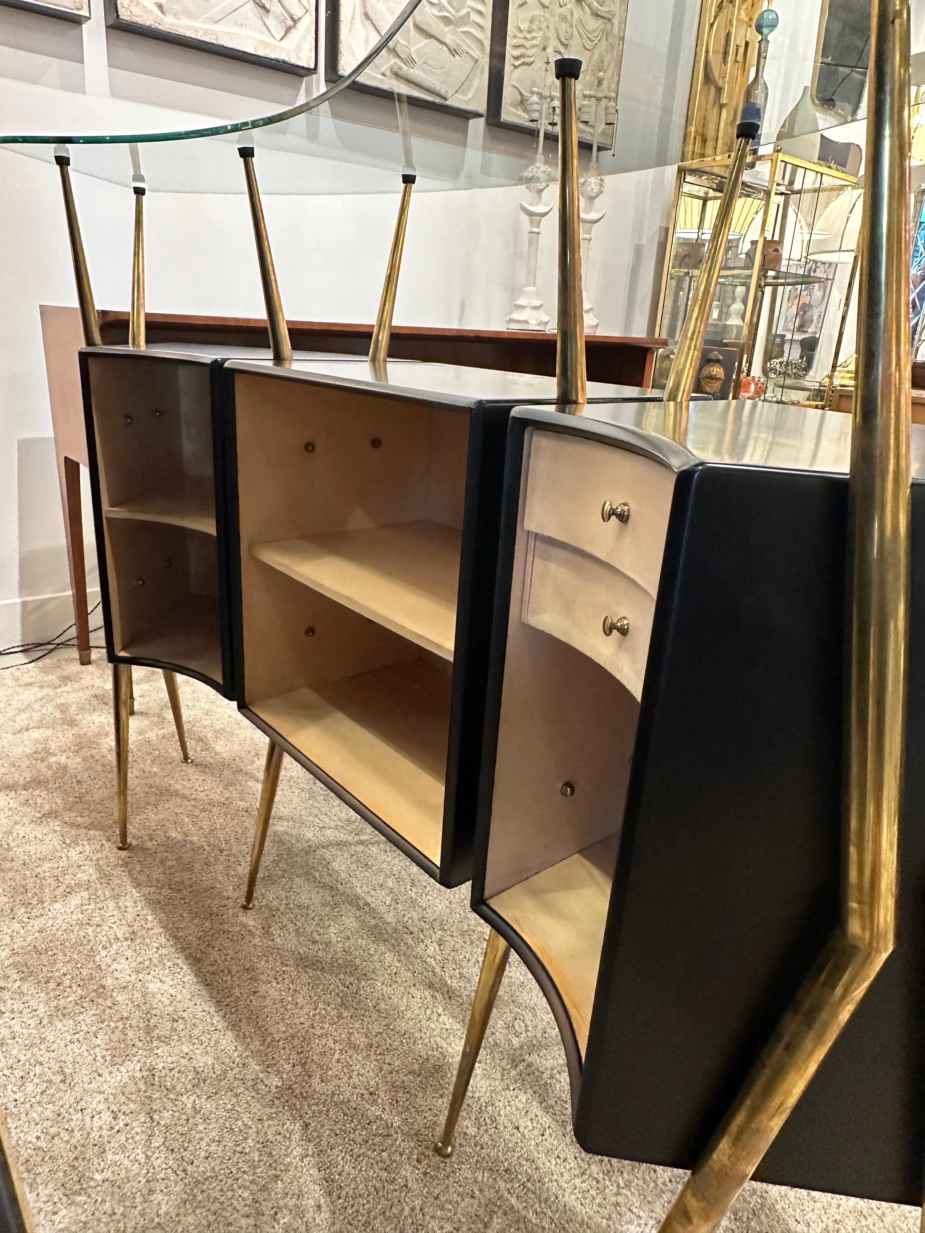 Ponti Style Five-Piece Italian Mid-Century Bar Set 3