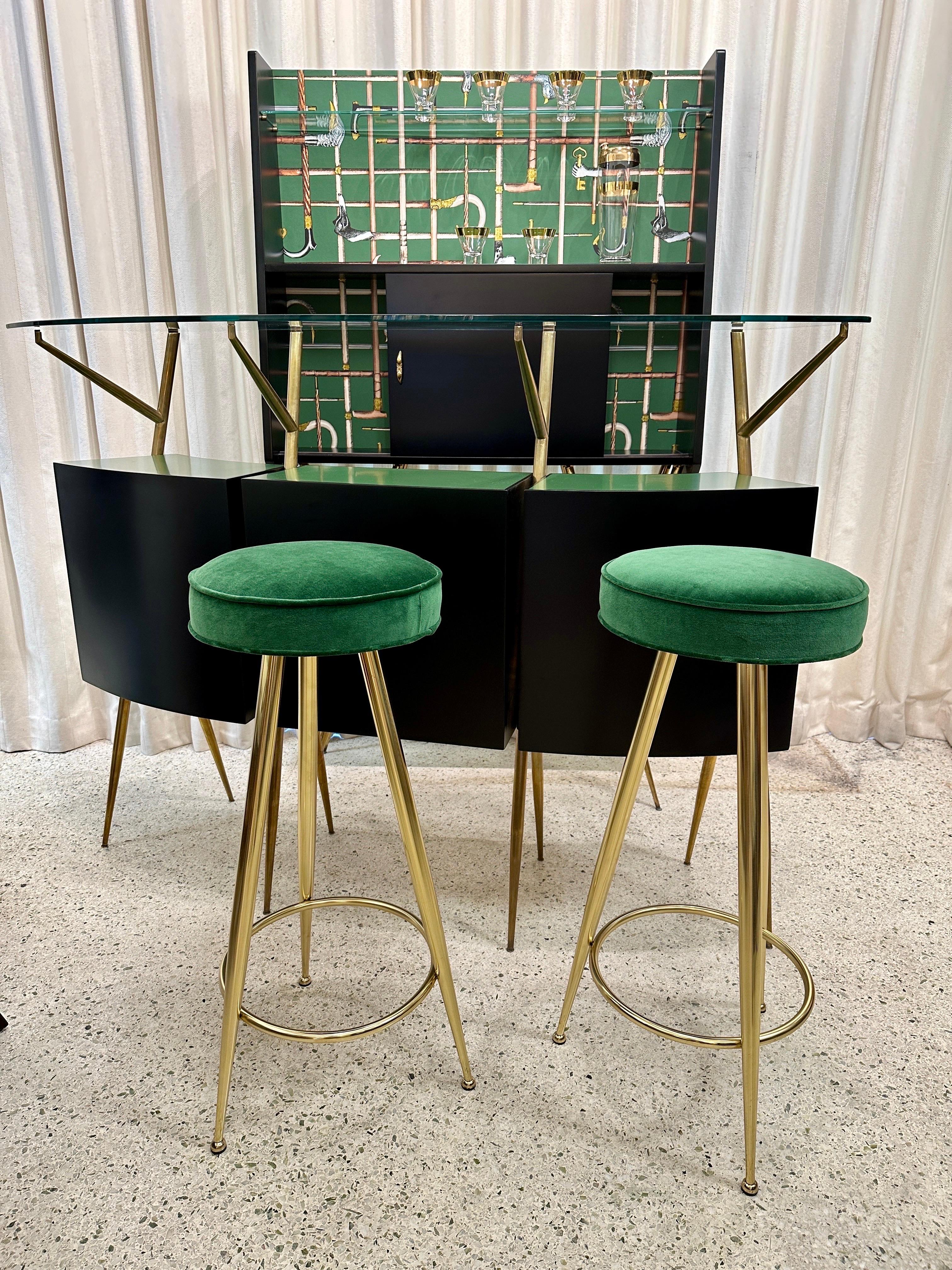 Ponti Style Four-Piece Italian Mid-Century Bar Set 8