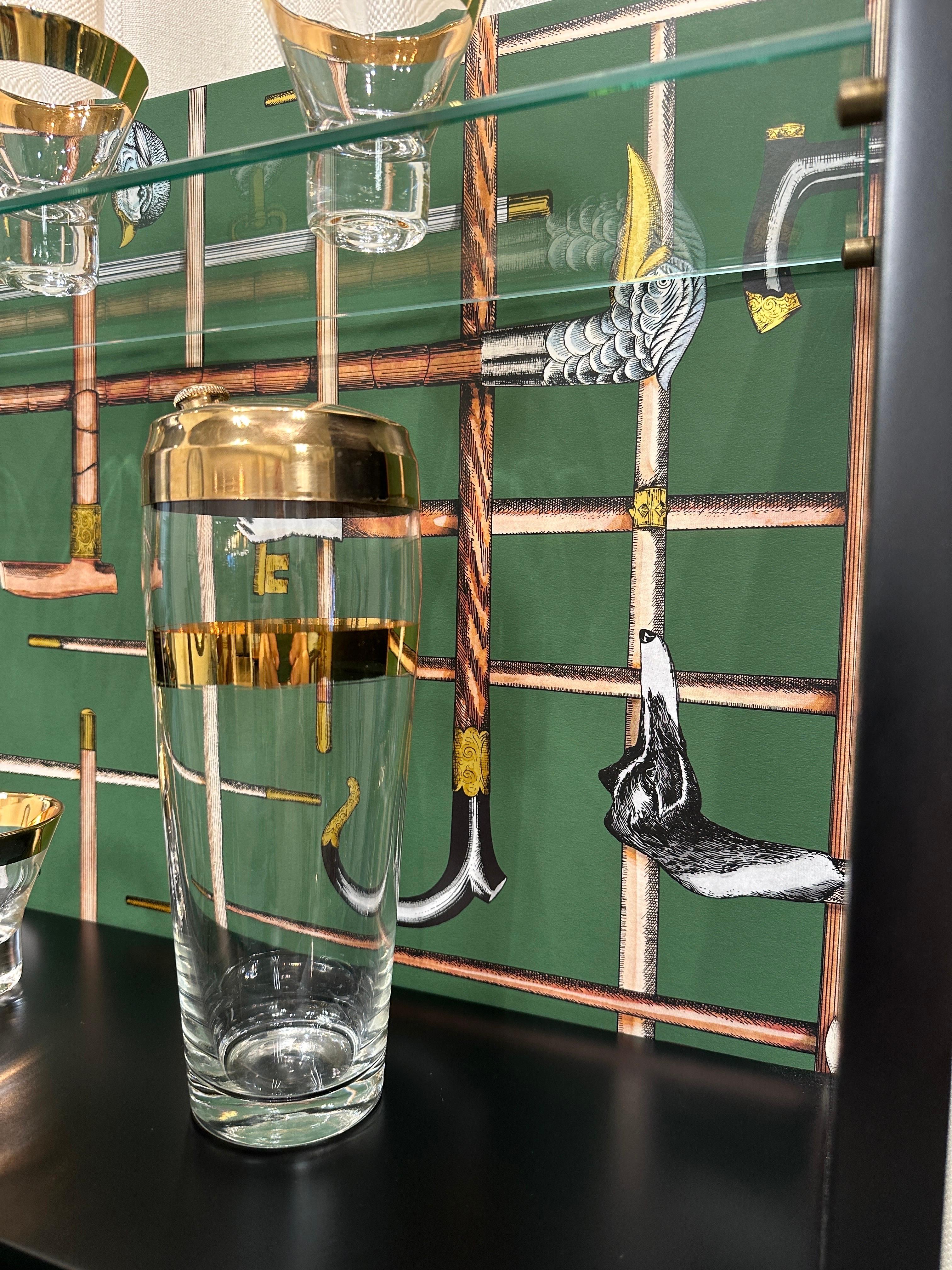 Ponti Style Four-Piece Italian Mid-Century Bar Set 11