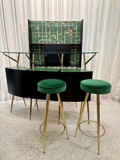 Ponti Style Four-Piece Italian Mid-Century Bar Set