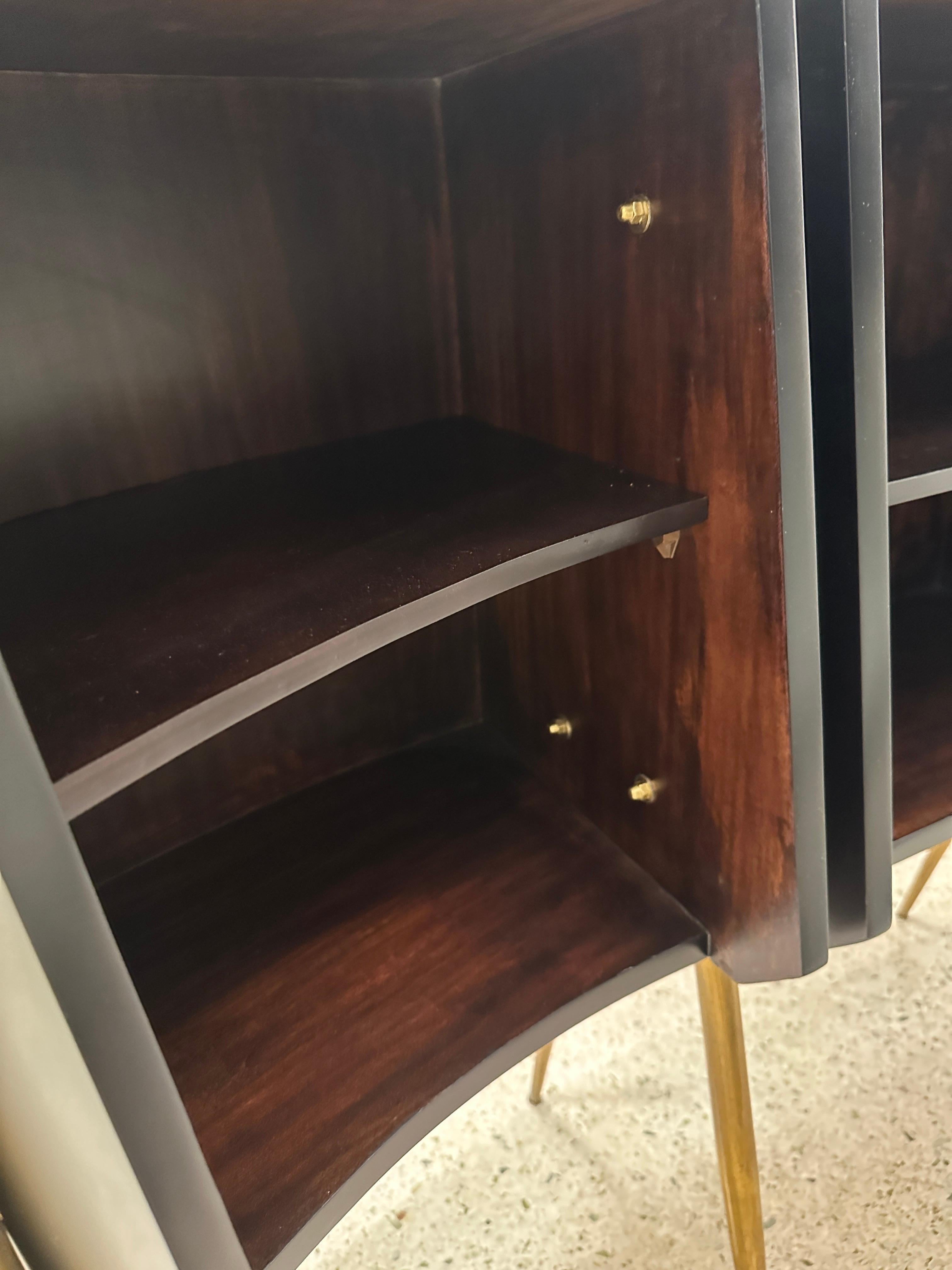 Mid-20th Century Ponti Style Four-Piece Italian Mid-Century Bar Set