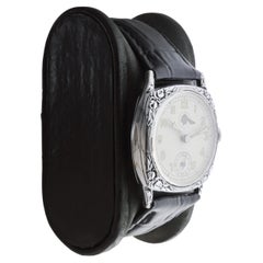 Pontiac Logo Art Deco Cushion Shaped Watch with Luminous Dial 1930's