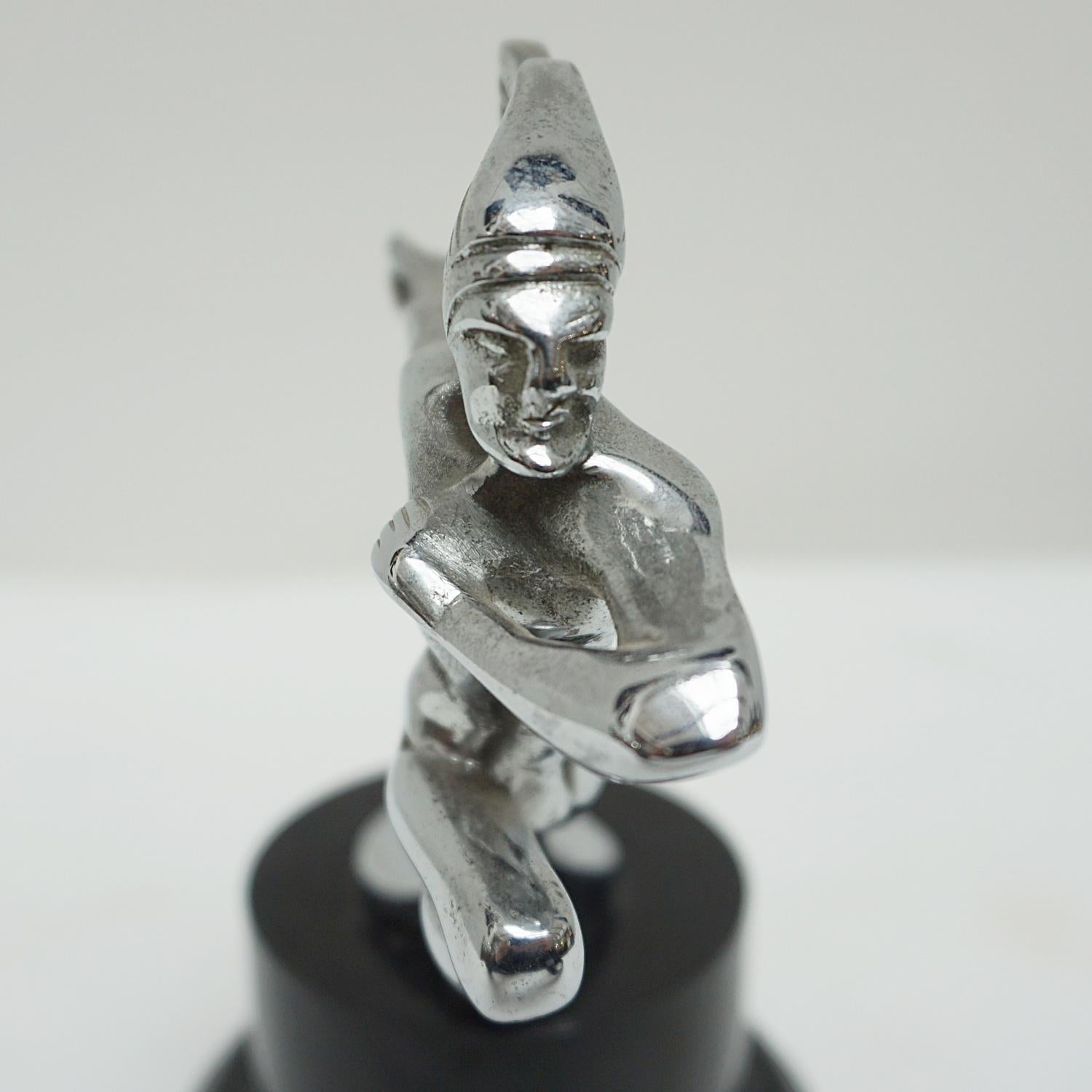 Pontiac Running Chief 1930s Nickel Plated Mascot 3