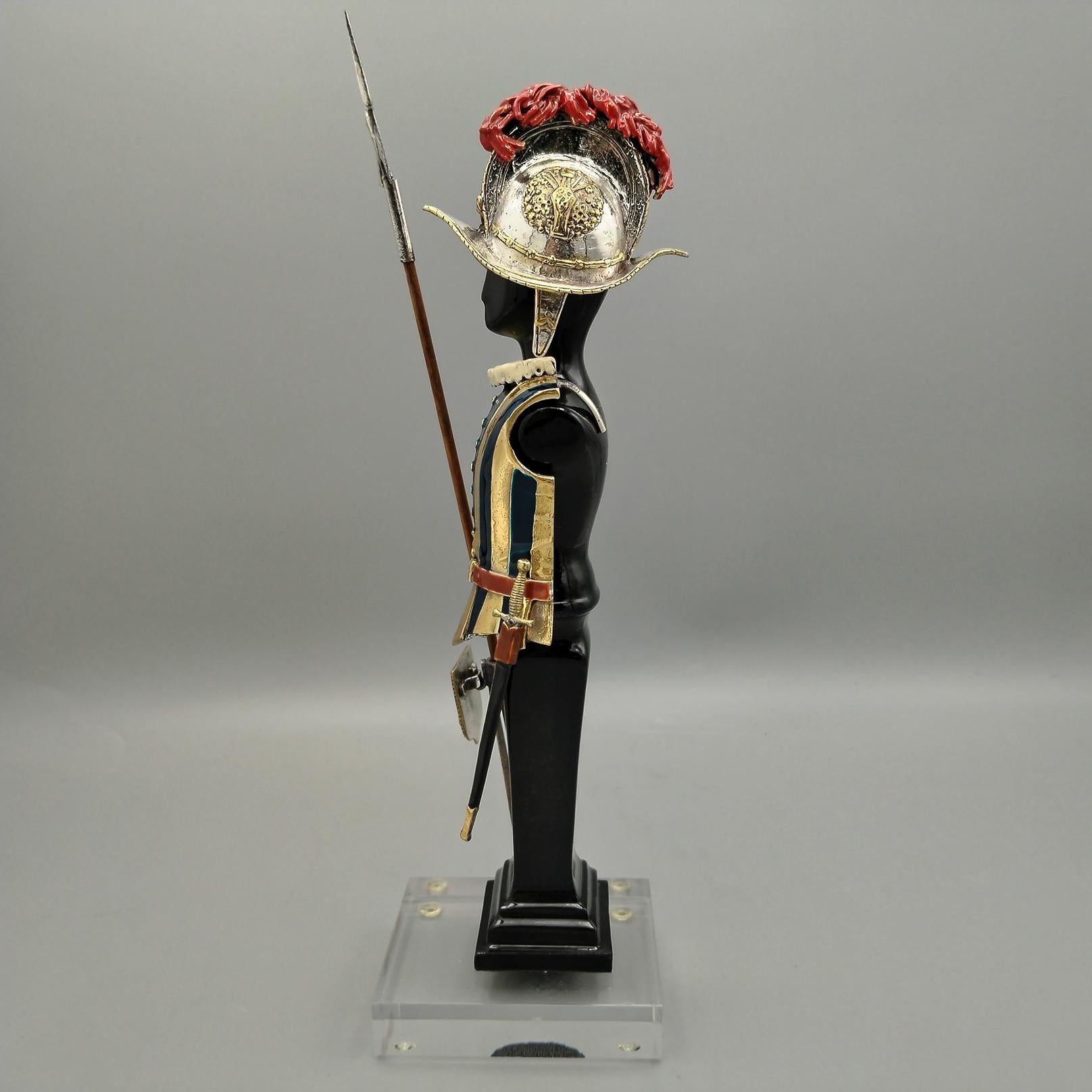 Italian Pontifical Guard Uniform - Swiss Guard in Sterling silver with enamel and gold in vendita