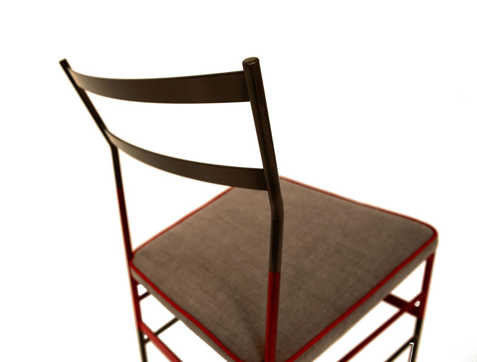 Exquisite craftsmanship and superb contemporary design are the hallmarks of this sleek, modern chair that will be visually stunning from a modern dining table. Its iron frame is made of high strength iron that has been painted with a timeless color