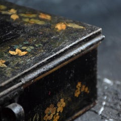Pontypool Lacquered English Spice Box, Circa 1850