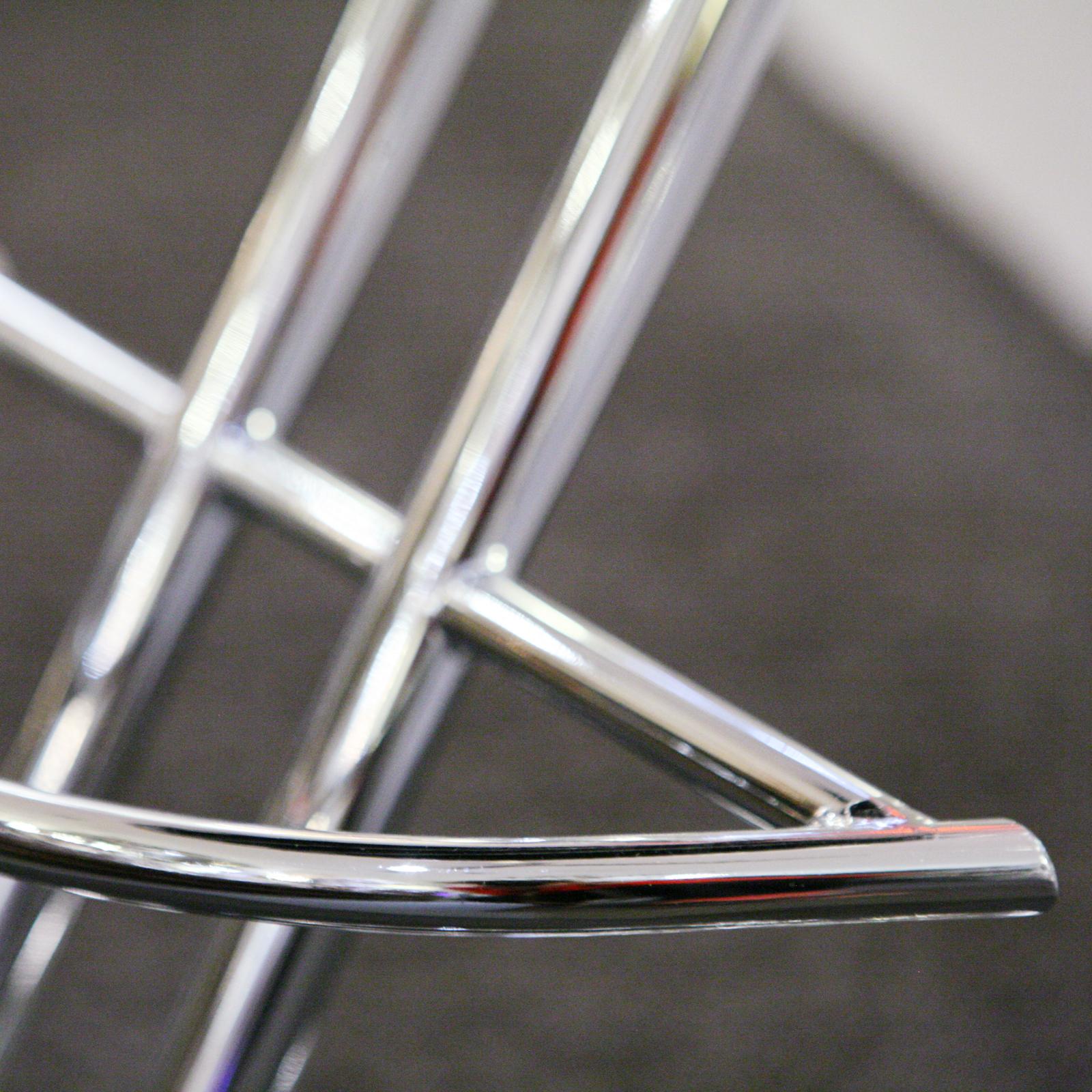 Pony 1 Bar Stool with Polished Stainless Steel Base 6