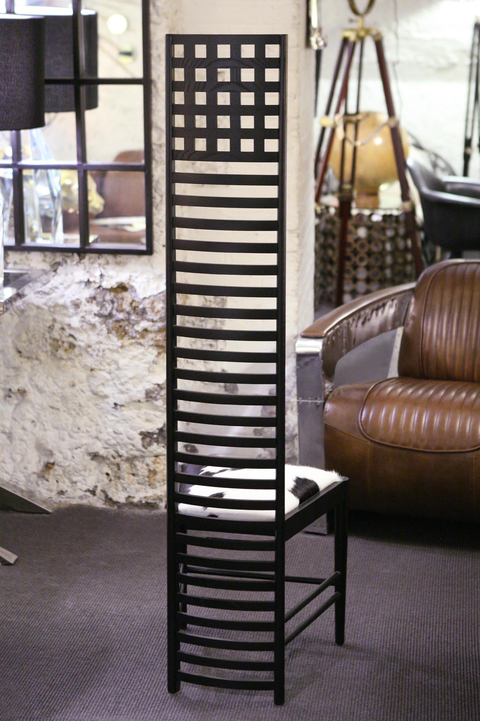 Pony 1 Macintosh-Stuhl aus massivem Eschenholz mit schwarzer Oberfläche (21. Jahrhundert und zeitgenössisch)