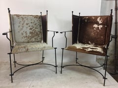 Pony Hide su poltrone in ferro battuto