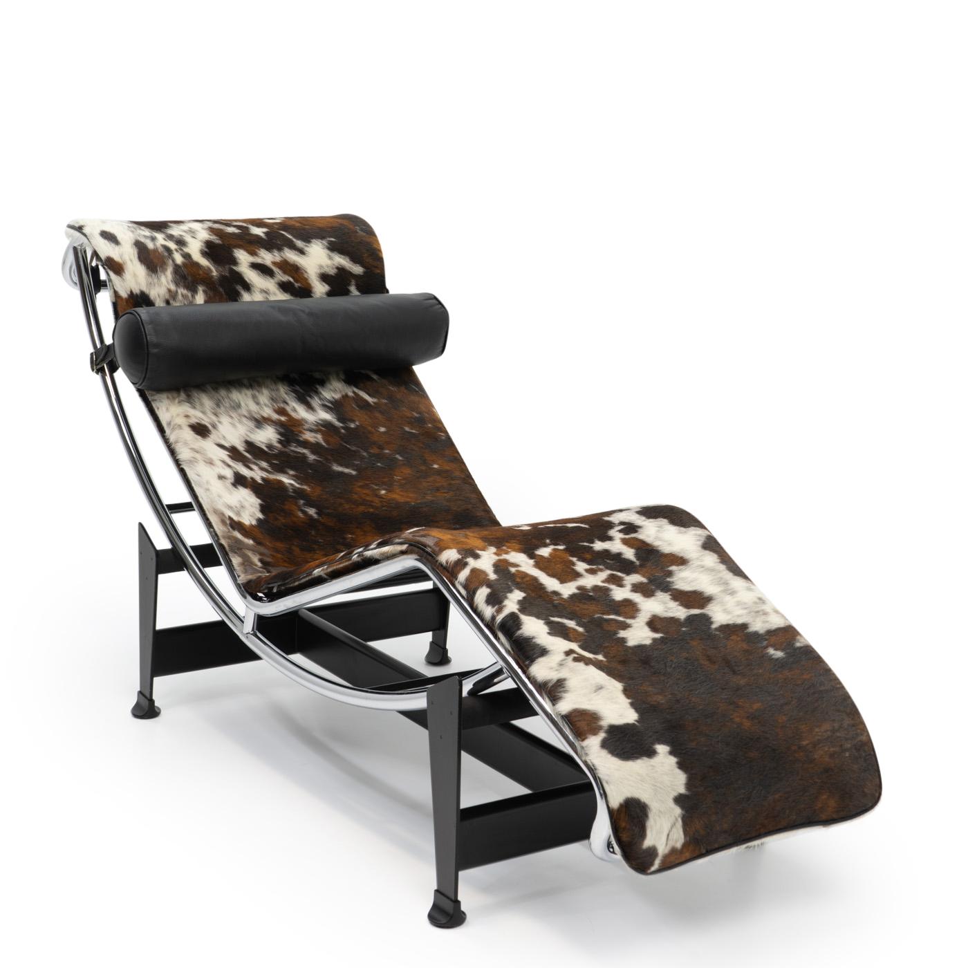 Probably the most well-known piece by the Swiss-born architect Le Corbusier (Charles-Edouard Jeanneret) is the chaise-longue model LC4. 

Le Corbusier hardly needs an introduction, his works span from furniture, buildings, cities, tapestries, to