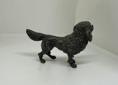 Poodle Dog Austrian Vienna Bronze Circa 1900 Miniature Cold Painted Bronze