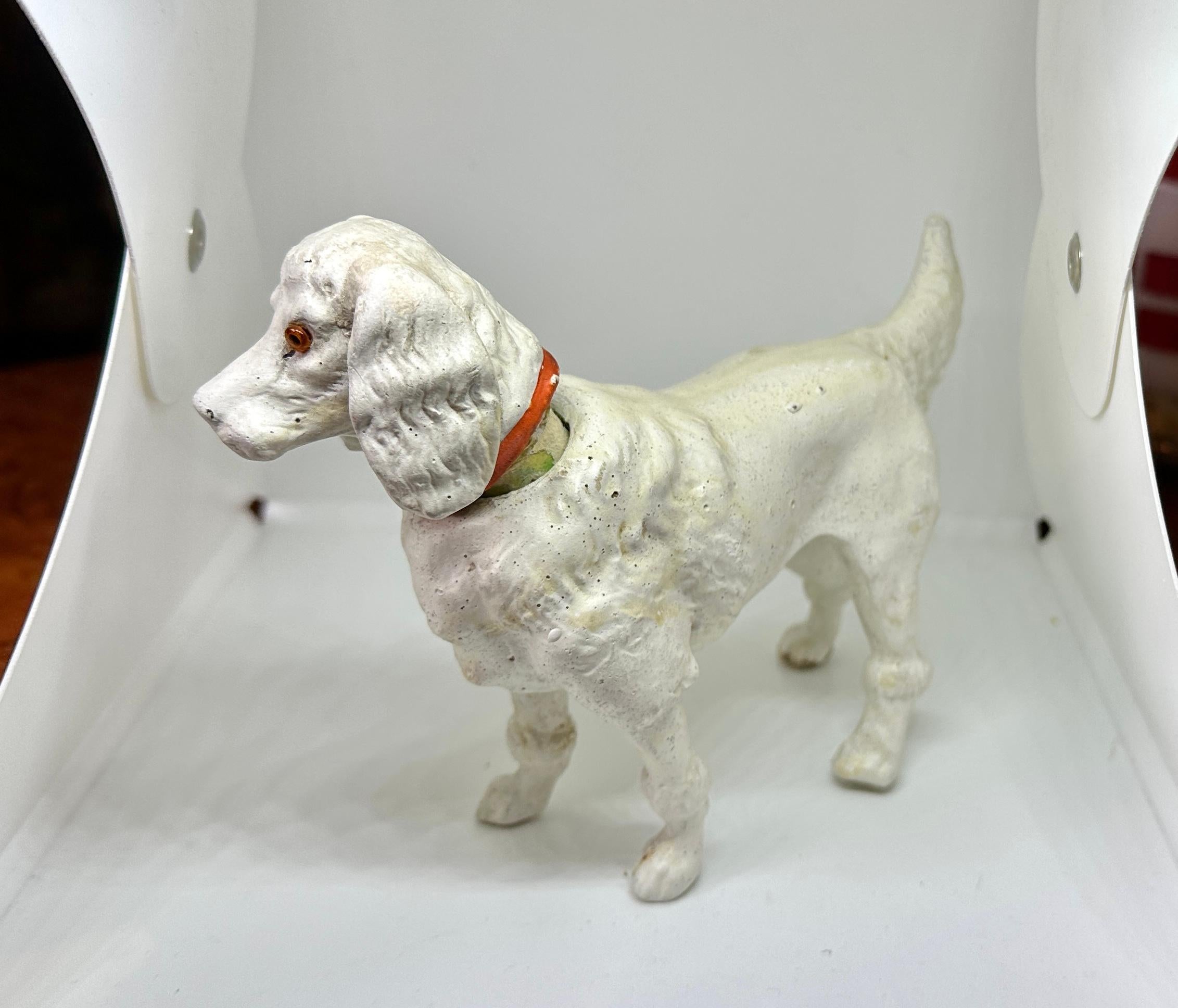 Victorian Poodle Dog Candy Container Germany Antique 1910 Christmas Easter Rare For Sale