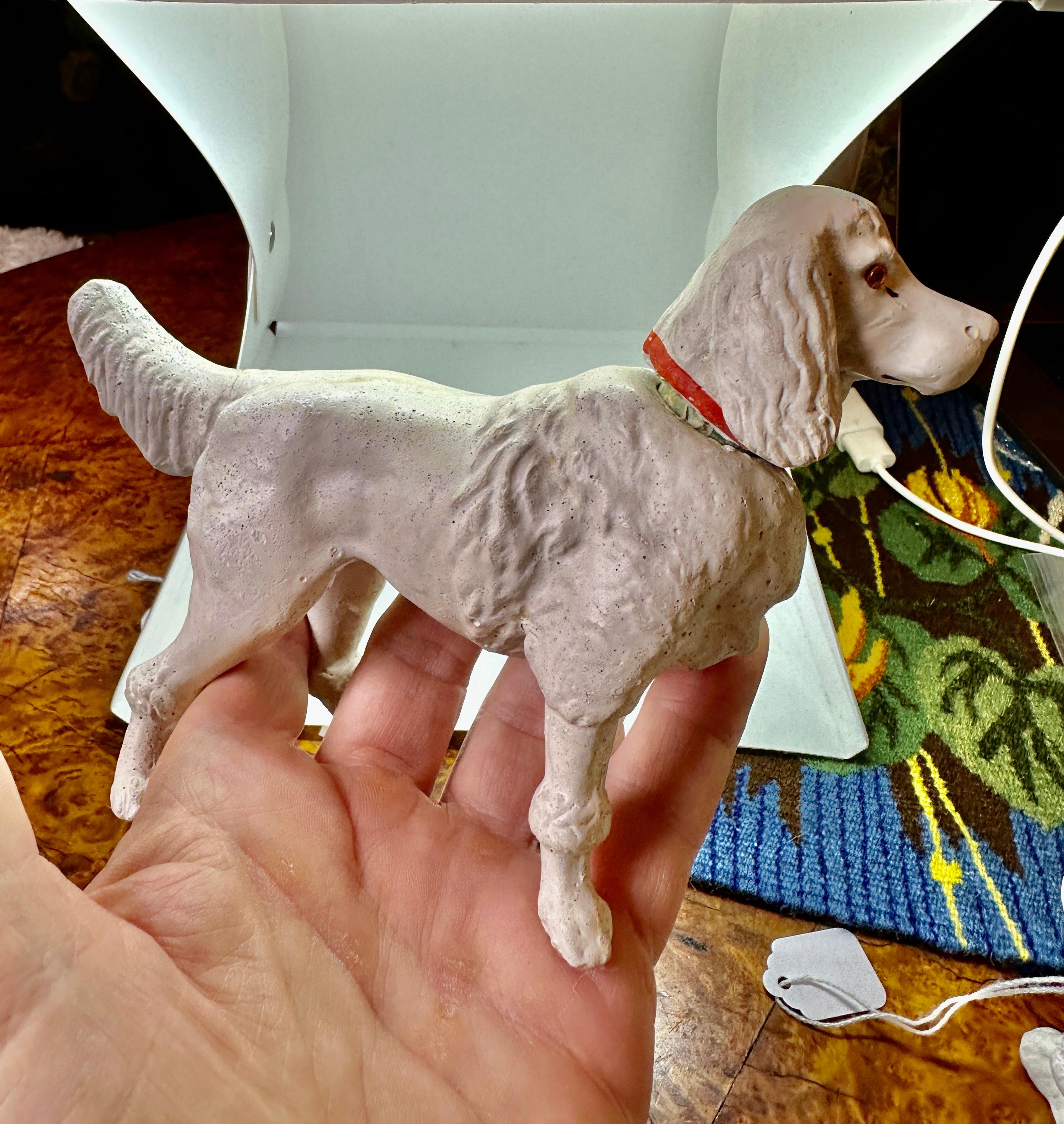 Poodle Dog Candy Container Germany Antique 1910 Christmas Easter Rare In Excellent Condition For Sale In New York, NY