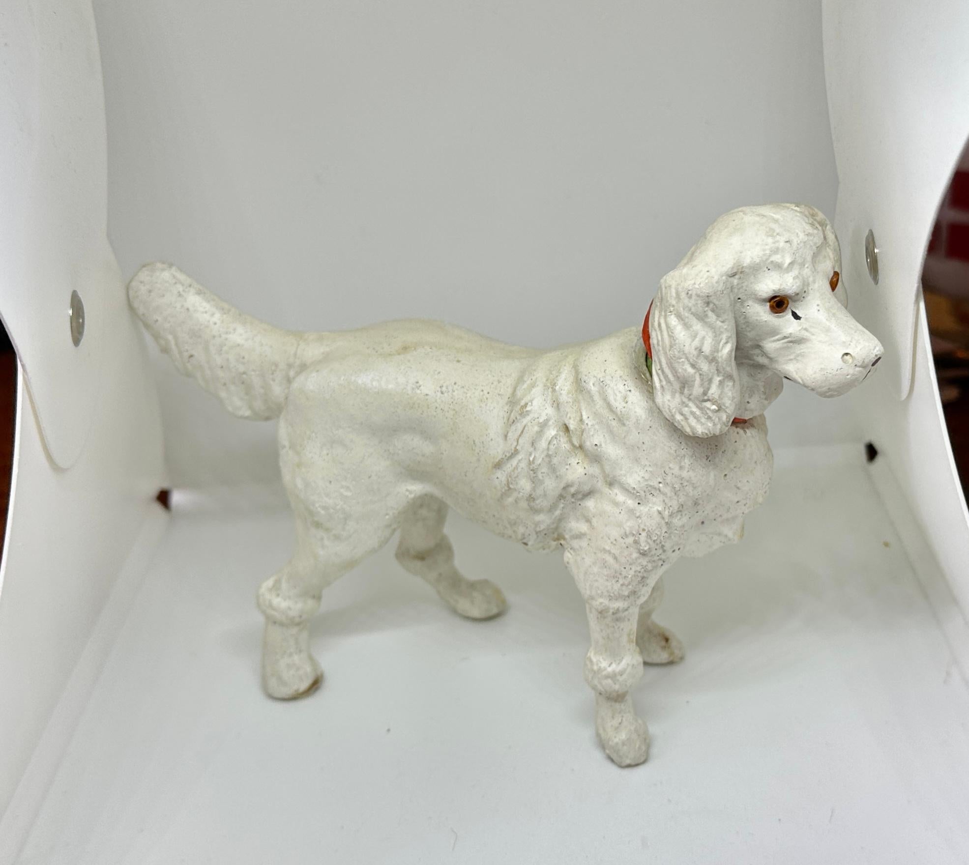 Women's or Men's Poodle Dog Candy Container Germany Antique 1910 Christmas Easter Rare For Sale