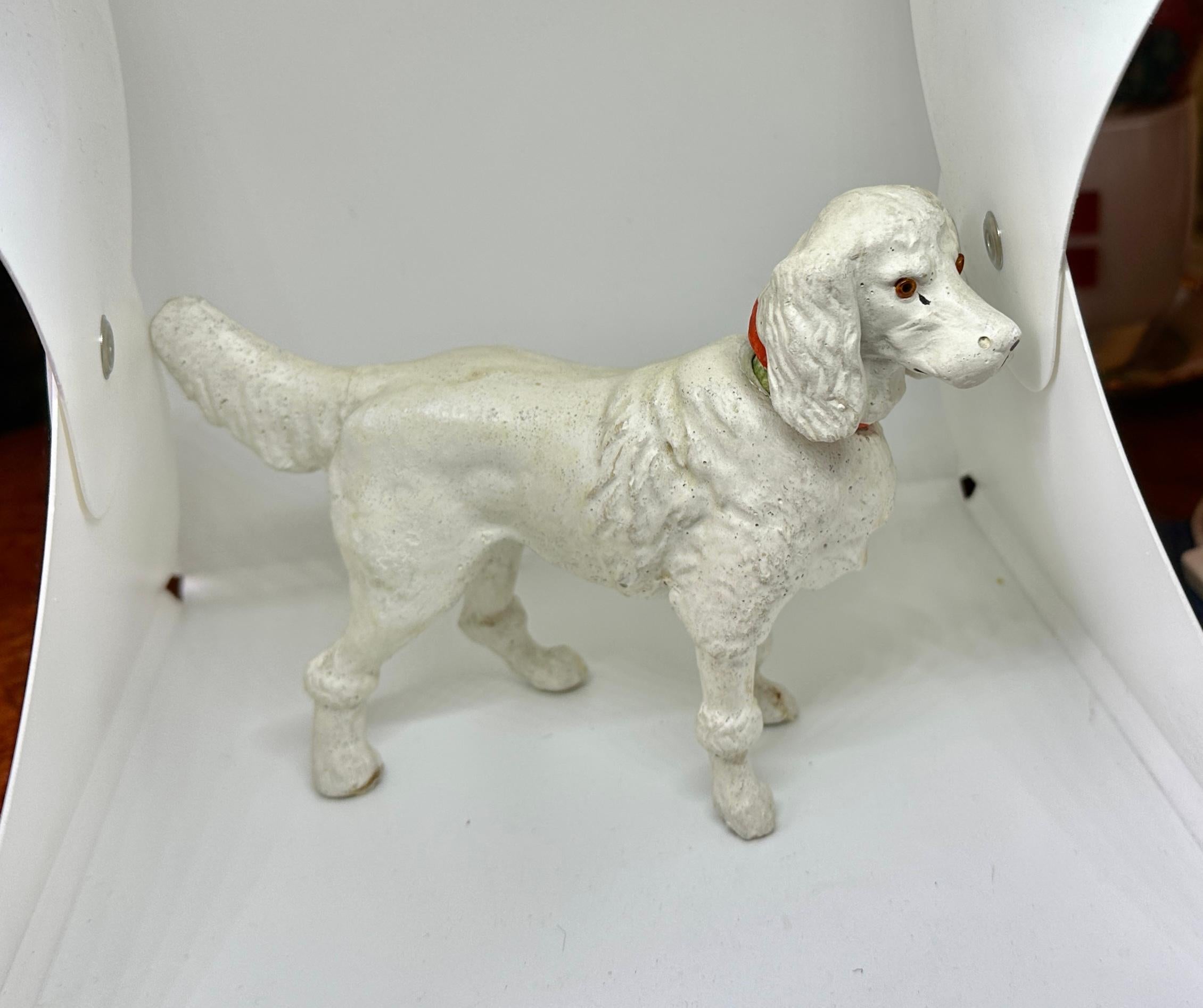 Poodle Dog Candy Container Germany Antique 1910 Christmas Easter Rare For Sale 1