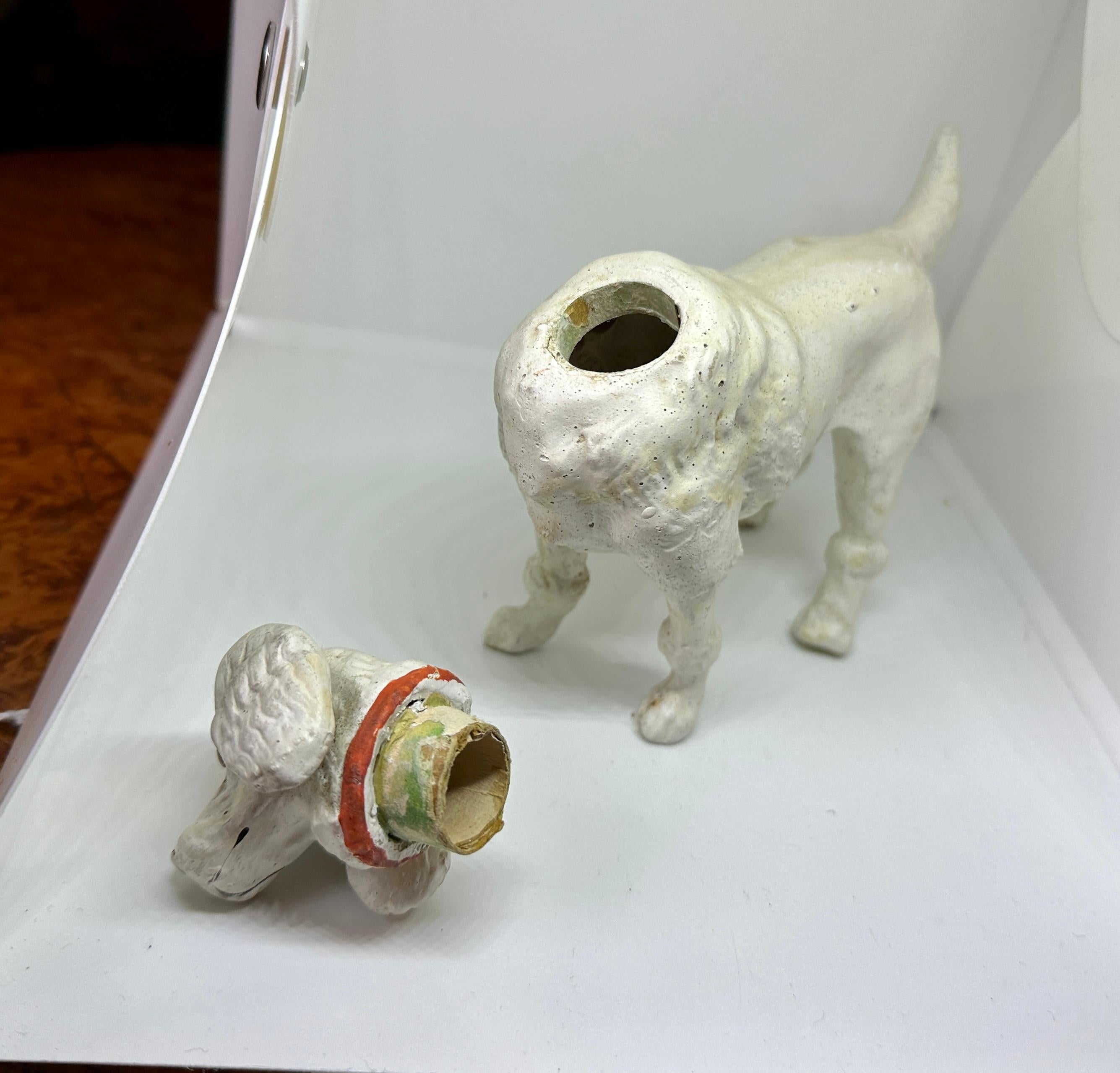 Poodle Dog Candy Container Germany Antique 1910 Christmas Easter Rare For Sale 3