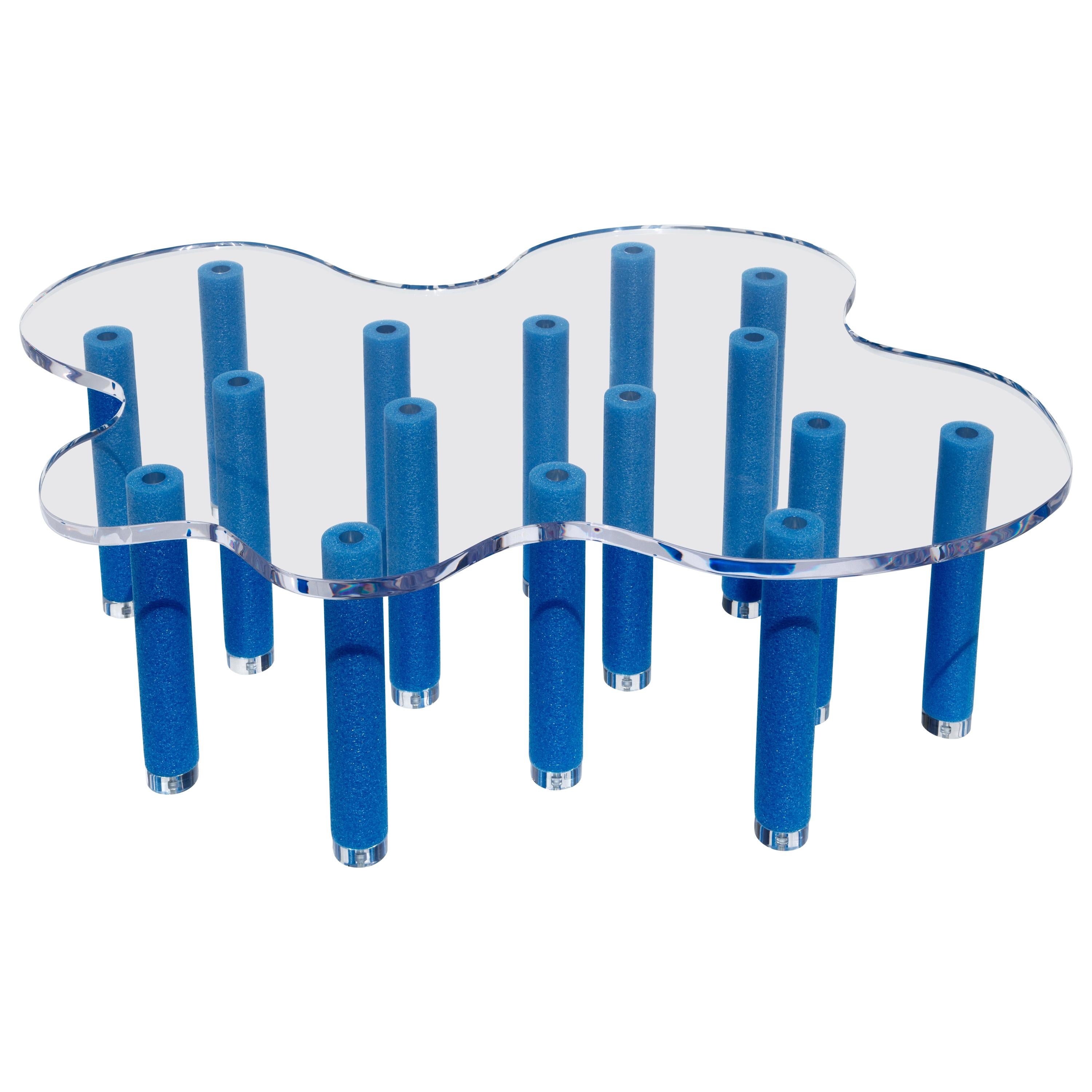 Pool Contemporary Table in Acrylic and Foam For Sale