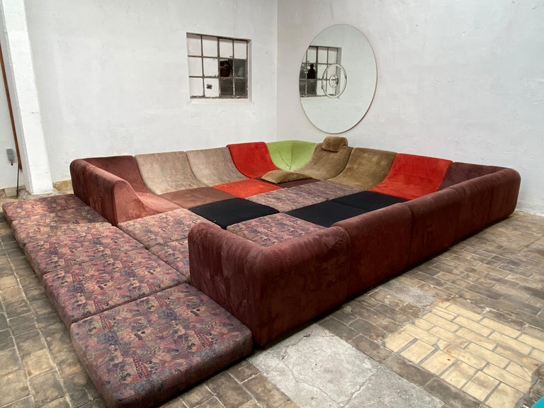 Late 20th Century 'Pool' Modular Sofa, by Colani , Price Includes Reupholstery & choice of color For Sale