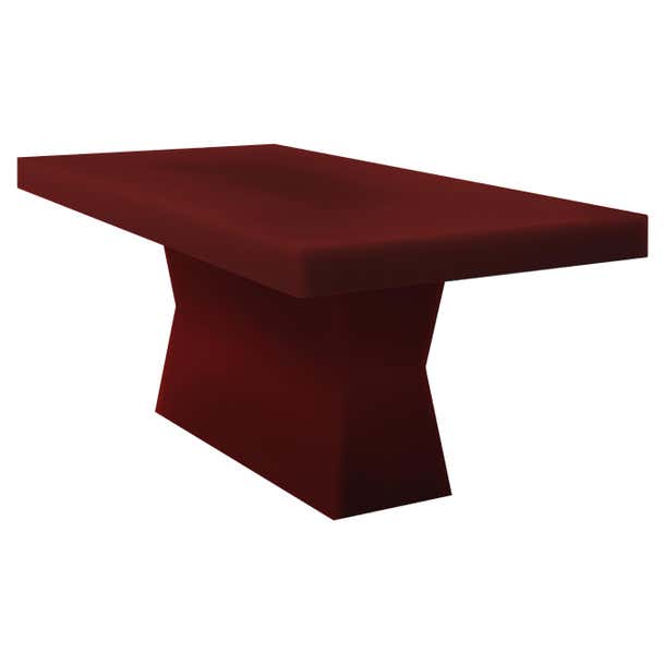 Contemporary Pool Epoxy Resin Dining Table In Gradient Burgundy by ...