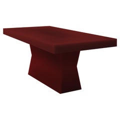 Pool Resin Dining Table In Burgundy by Facture, Represented by Tuleste Factory