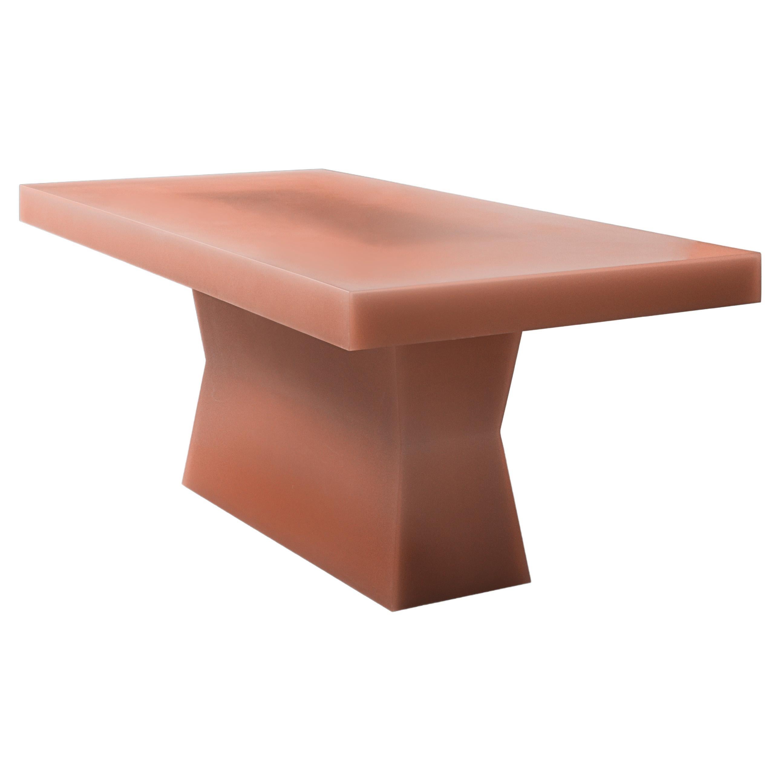 Pool Resin Dining Table In Peach by Facture, Represented by Tuleste Factory For Sale