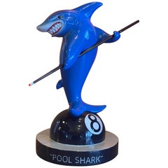 Vintage "Pool Shark" Signed Limited Edition Resin Sculpture by Michael Godard