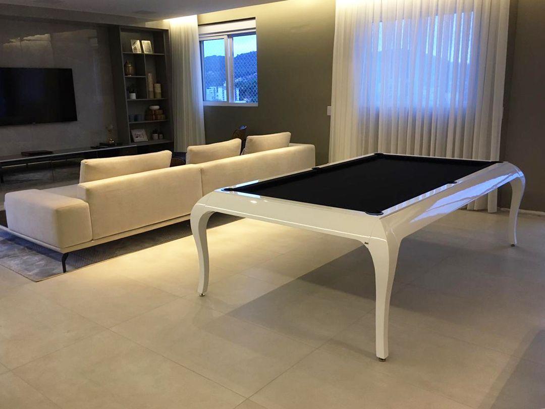 Pool Table with Dining Top in Black Laquer with the Graphite Felt For Sale 10