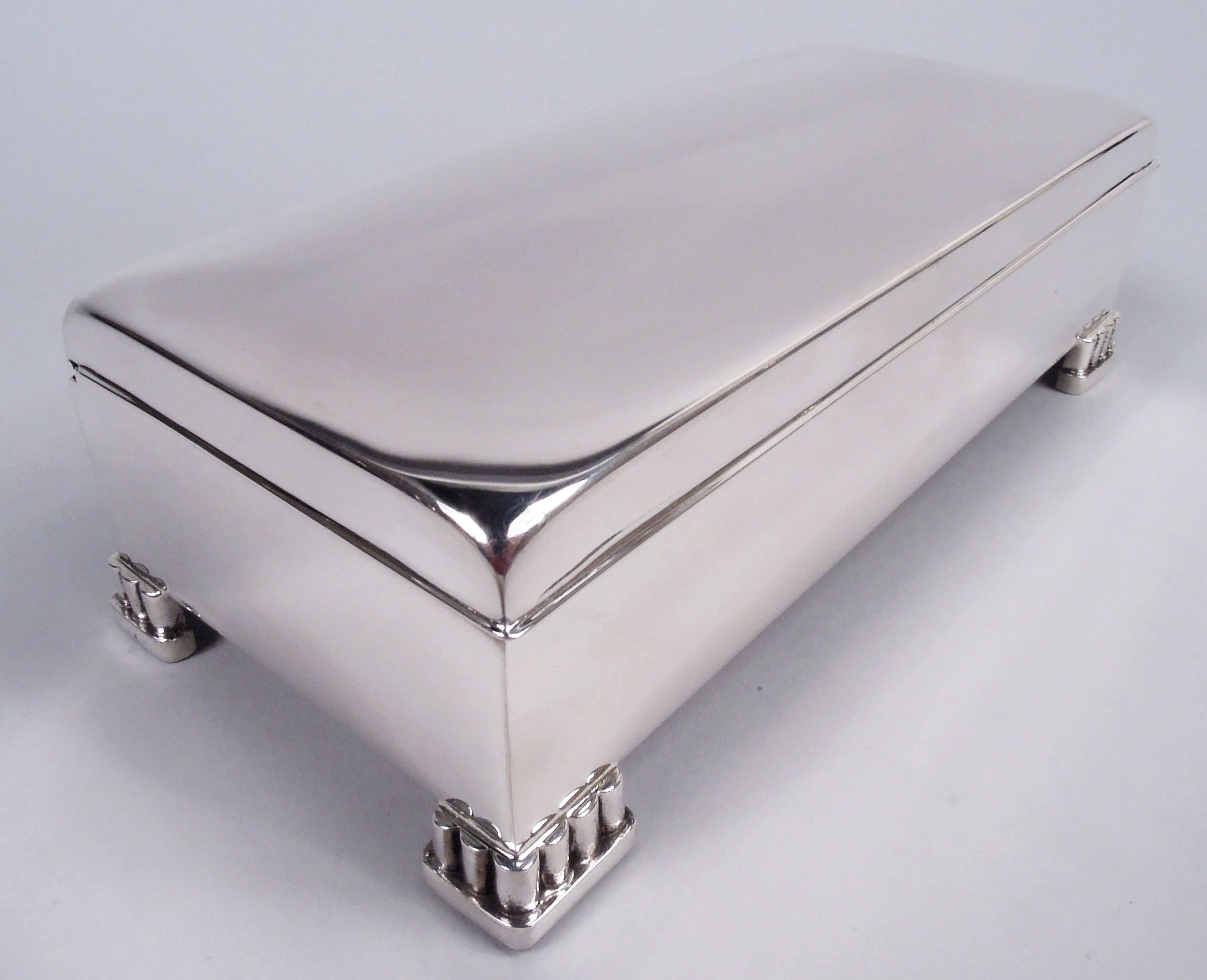20th Century Poole American Modern Sterling Silver Keepsake Box