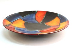Poole English Pottery Postmodern Painted Centerpiece Charger Plate