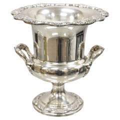 Poole English Regency Silverplate Trophy Cup Urn Champagne Wine Chiller Bucket