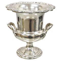 Poole Anglais Regency Silverplate Trophy Cup Urn Champagne Wine Chiller Bucket