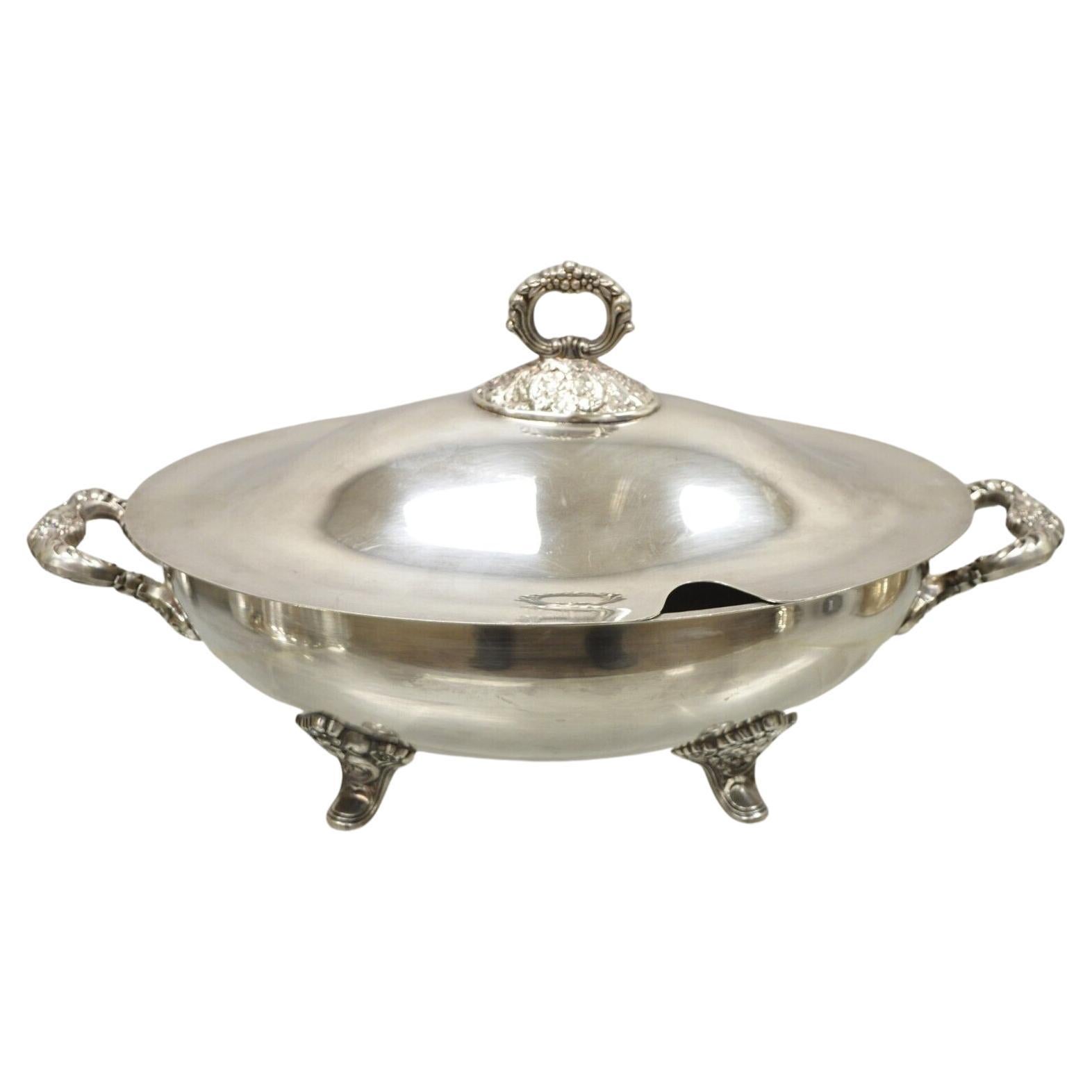 Poole Epca Lancaster Silver Plate Lidded Regency Style Soup Tureen Serving Bowl