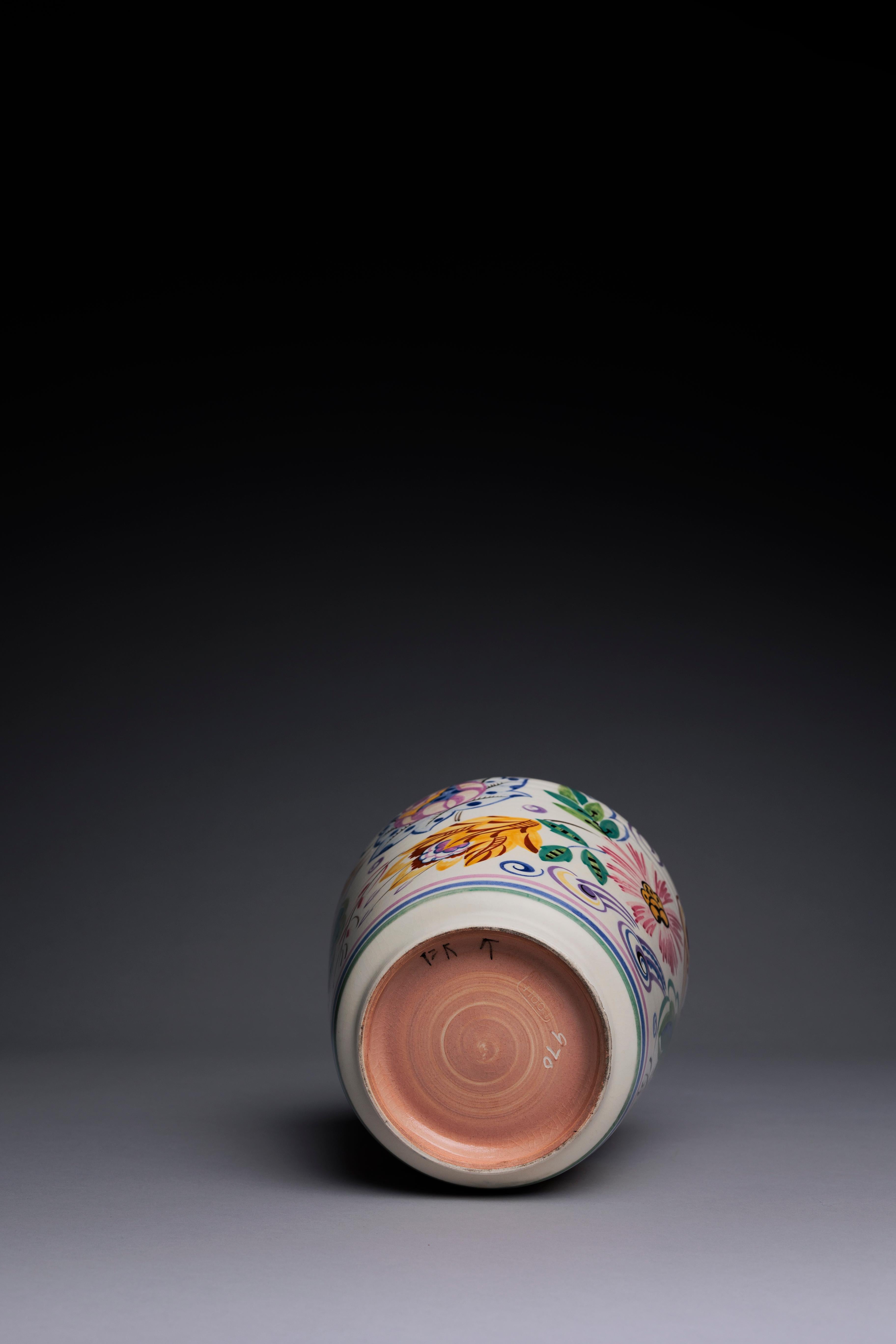 Poole Pottery Modernist Floral Vase 1