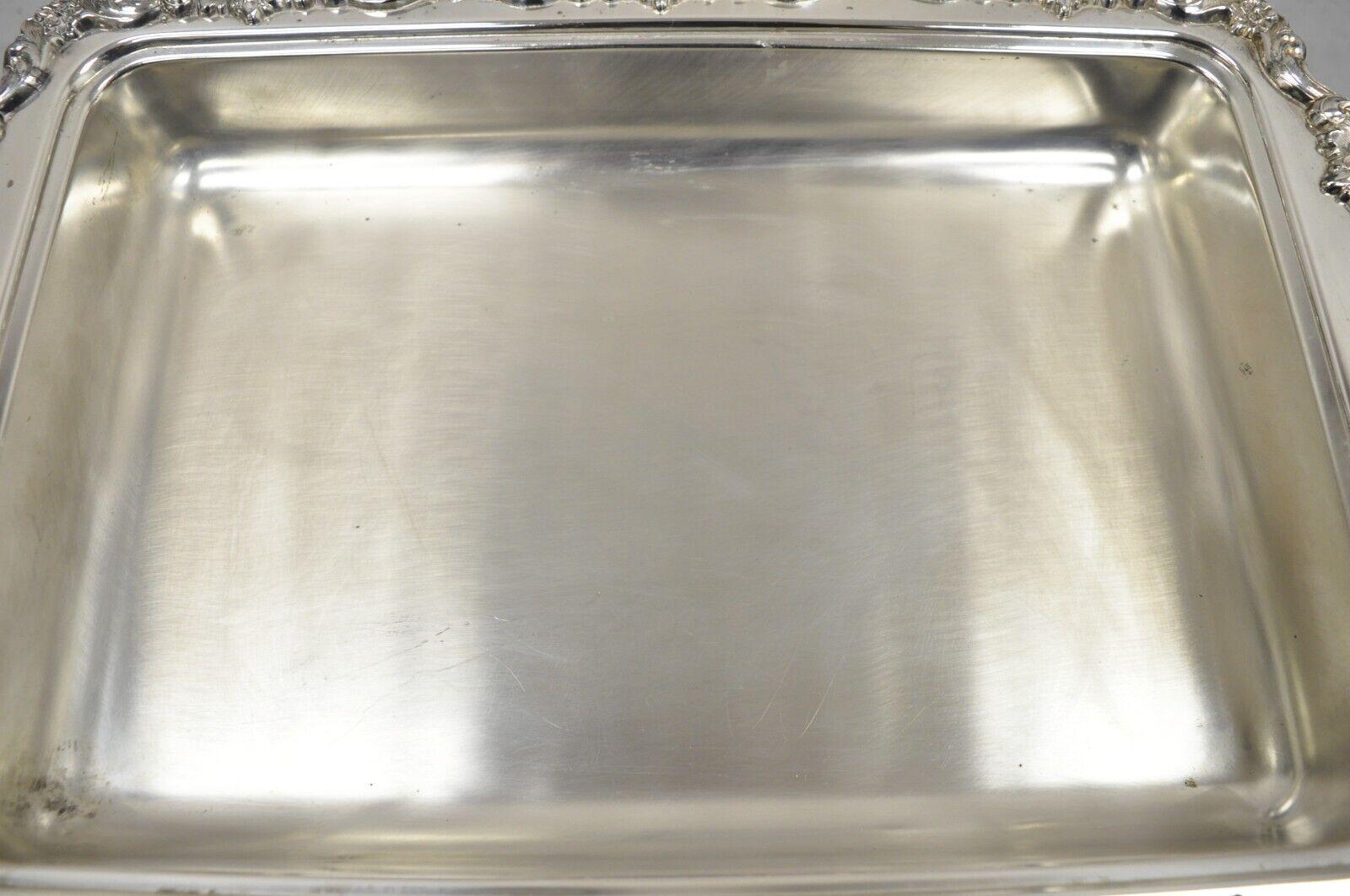 Poole Silver Victorian Silver Plated Large Lidded Covered Serving Platter Dish For Sale 2