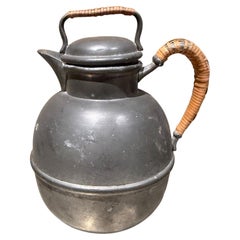 Pooles Pewter H M 3 Taunton Mass Small Personal Teapot Mid Century