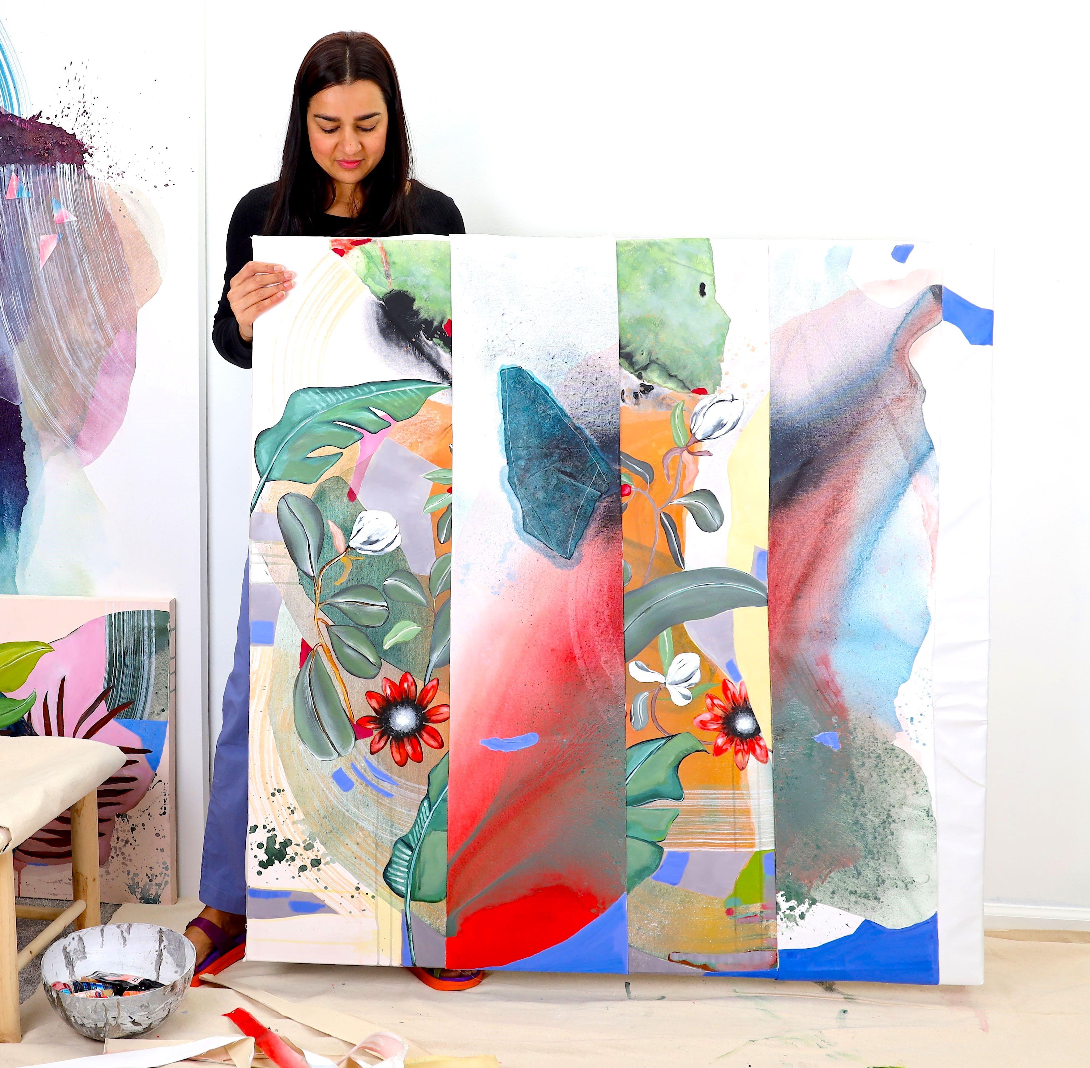 Choices in life, techniques mixtes sur toile - Expressionnisme abstrait Mixed Media Art par Poonam choudhary