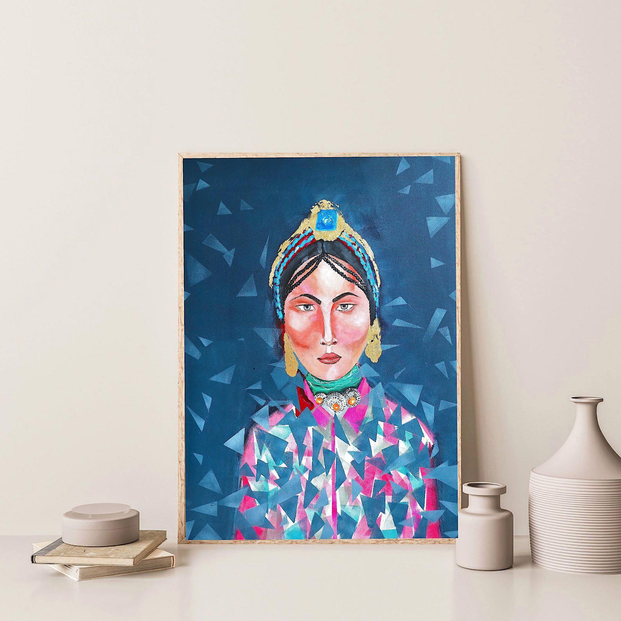 Bliss Queen, Painting, Acrylic on Canvas For Sale 1