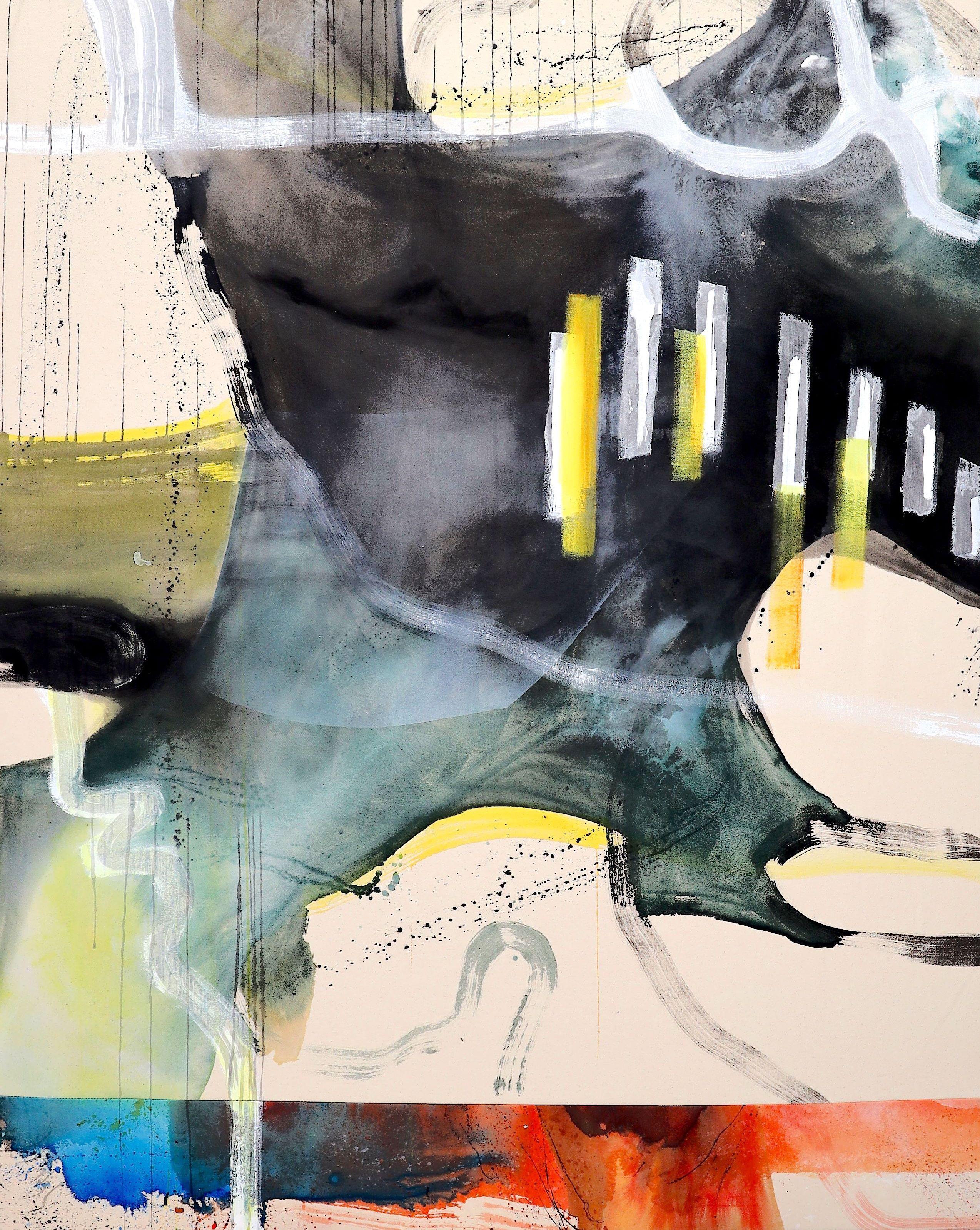 What weighs you down    Looking for a unique and elegant piece of art to enhance your home decor? Consider this exquisite EXTRA LARGE ABSTRACT MINIMAL artwork. Measuring 60 x 48 inches, it's a perfect blend of warmth and energy, making it an ideal