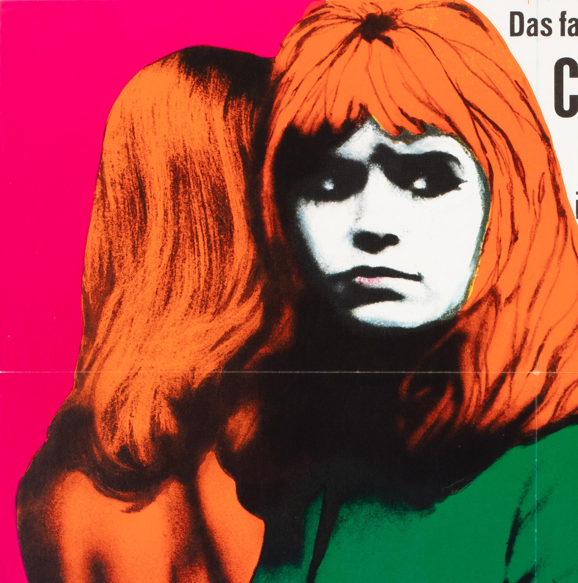 Allemand Affiche allemande du film La Brute vache, Fritz Fischer, 1968 en vente