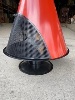 Pop 1970s Space Age, Modernist Free Standing Pre-Way Electric Fireplace