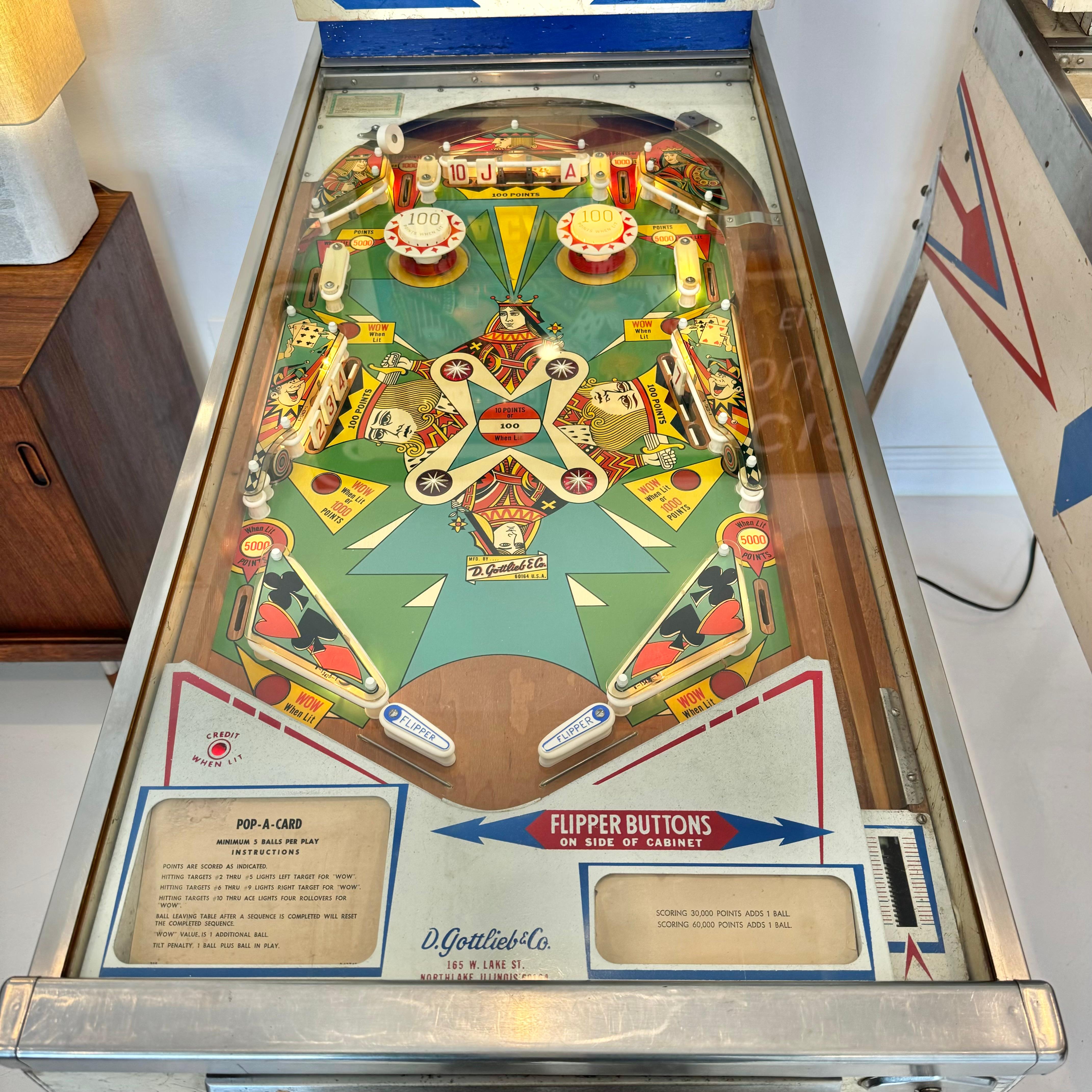 Pop-A-Card Pinball Arcade Game, 1972 USA In Good Condition In Los Angeles, CA