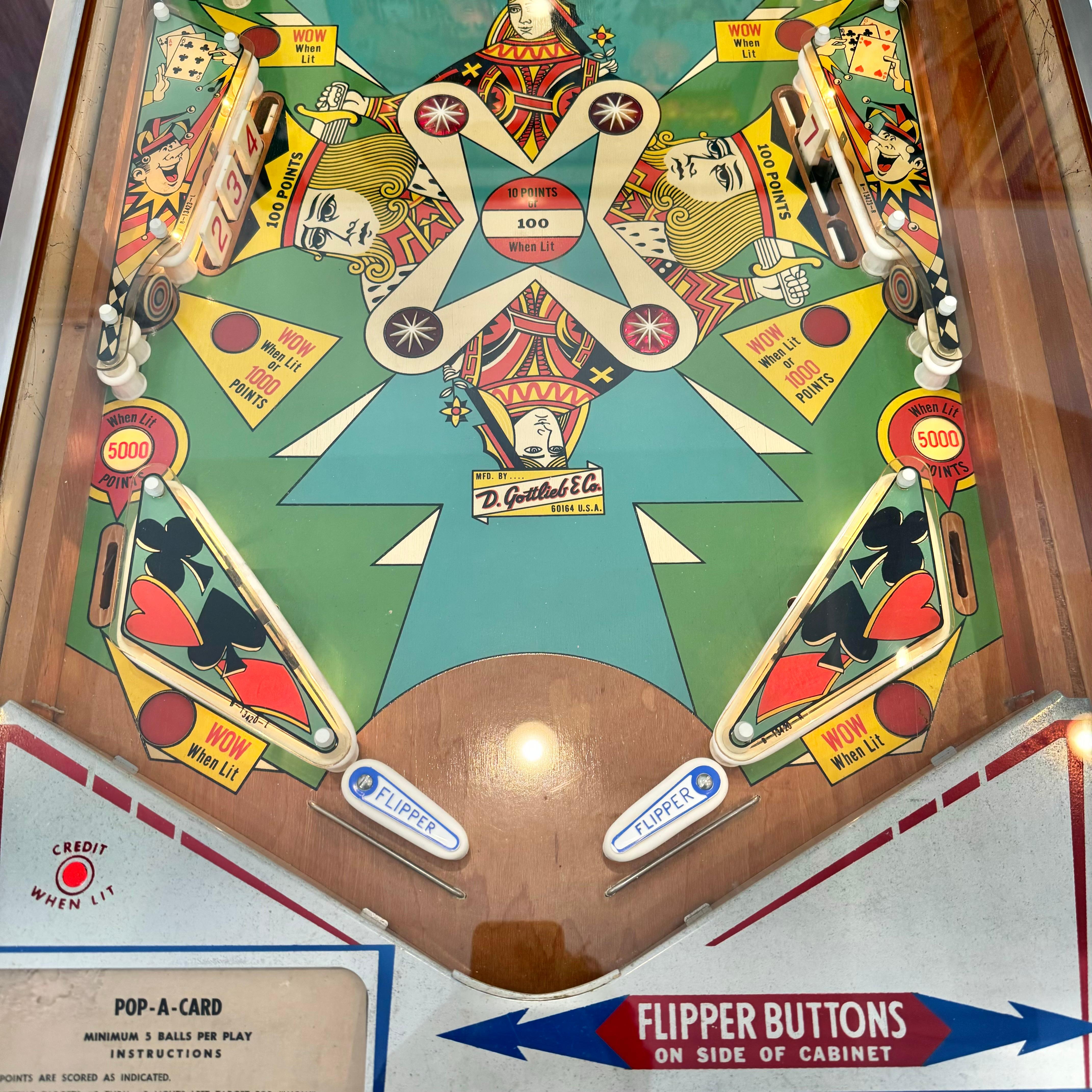 Late 20th Century Pop-A-Card Pinball Arcade Game, 1972 USA