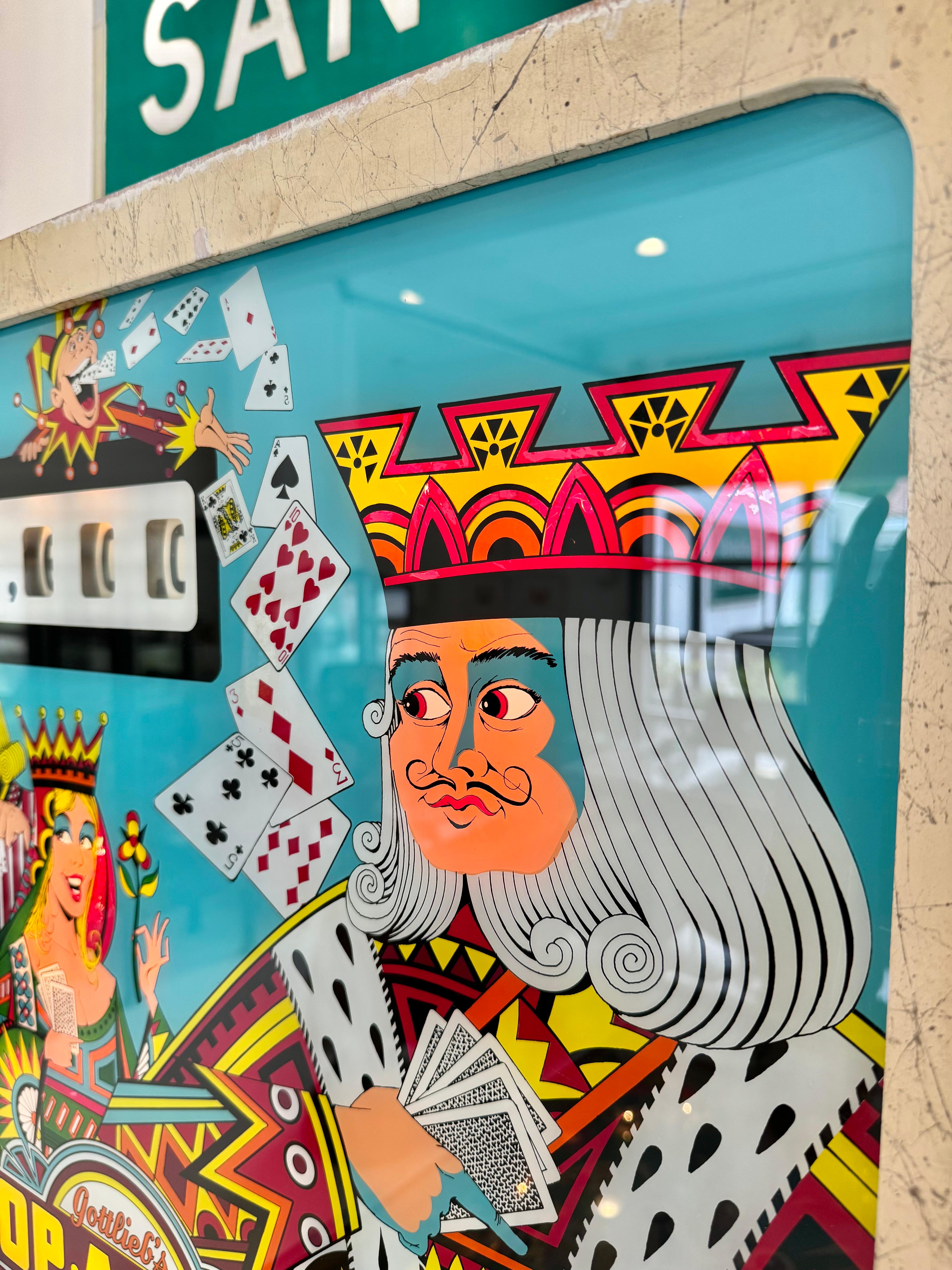Metal Pop-A-Card Pinball Arcade Game, 1972 USA