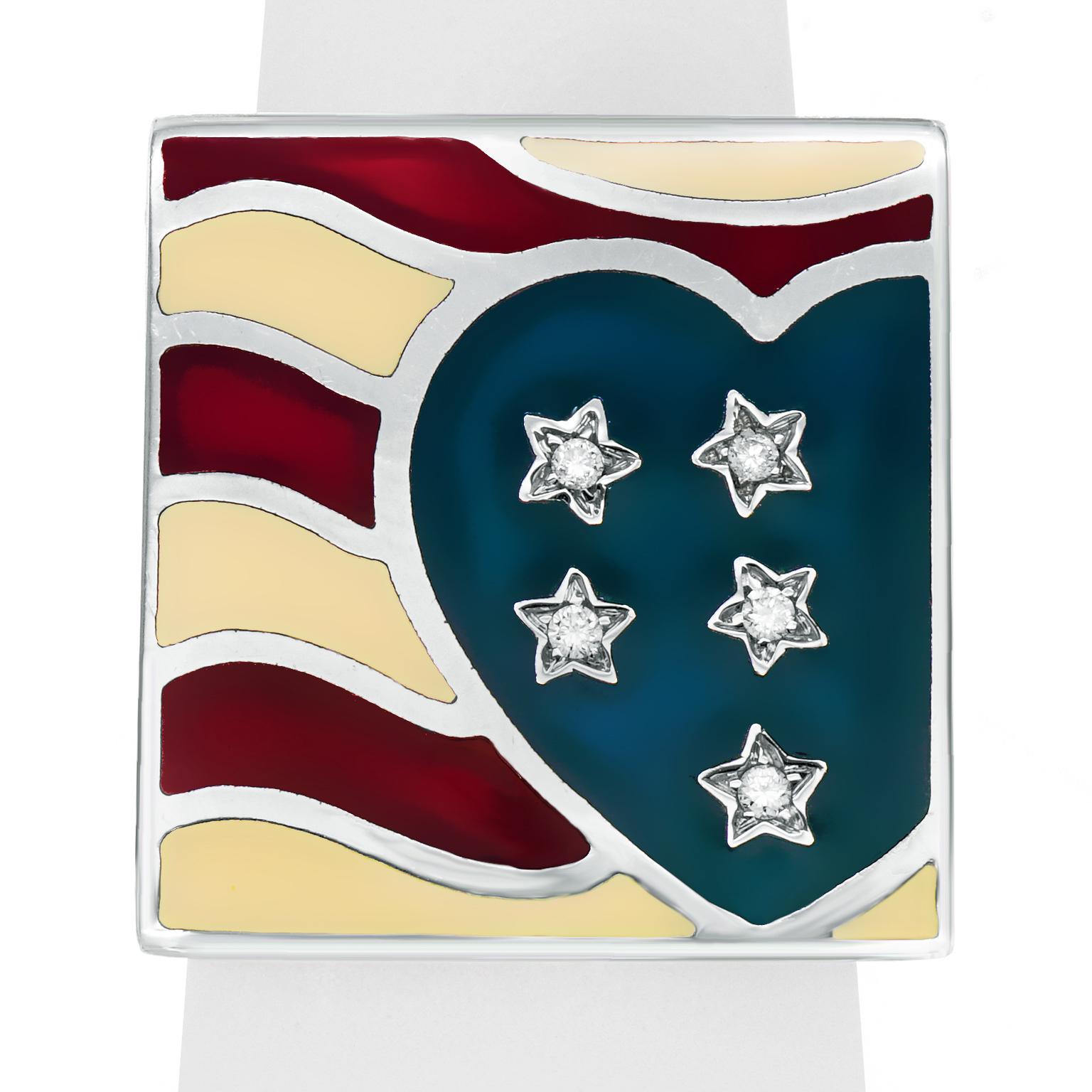 Women's or Men's Pop Art American Flag Ring by La Nouvelle Bague