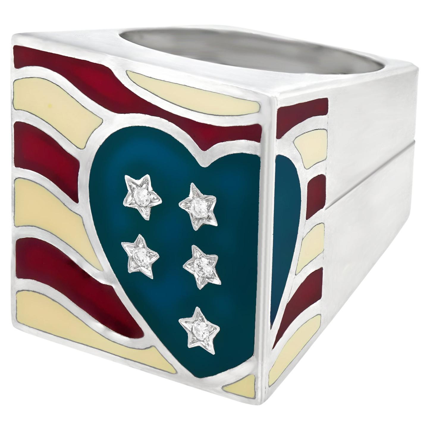 Pop Art American Flag Ring by La Nouvelle Bague